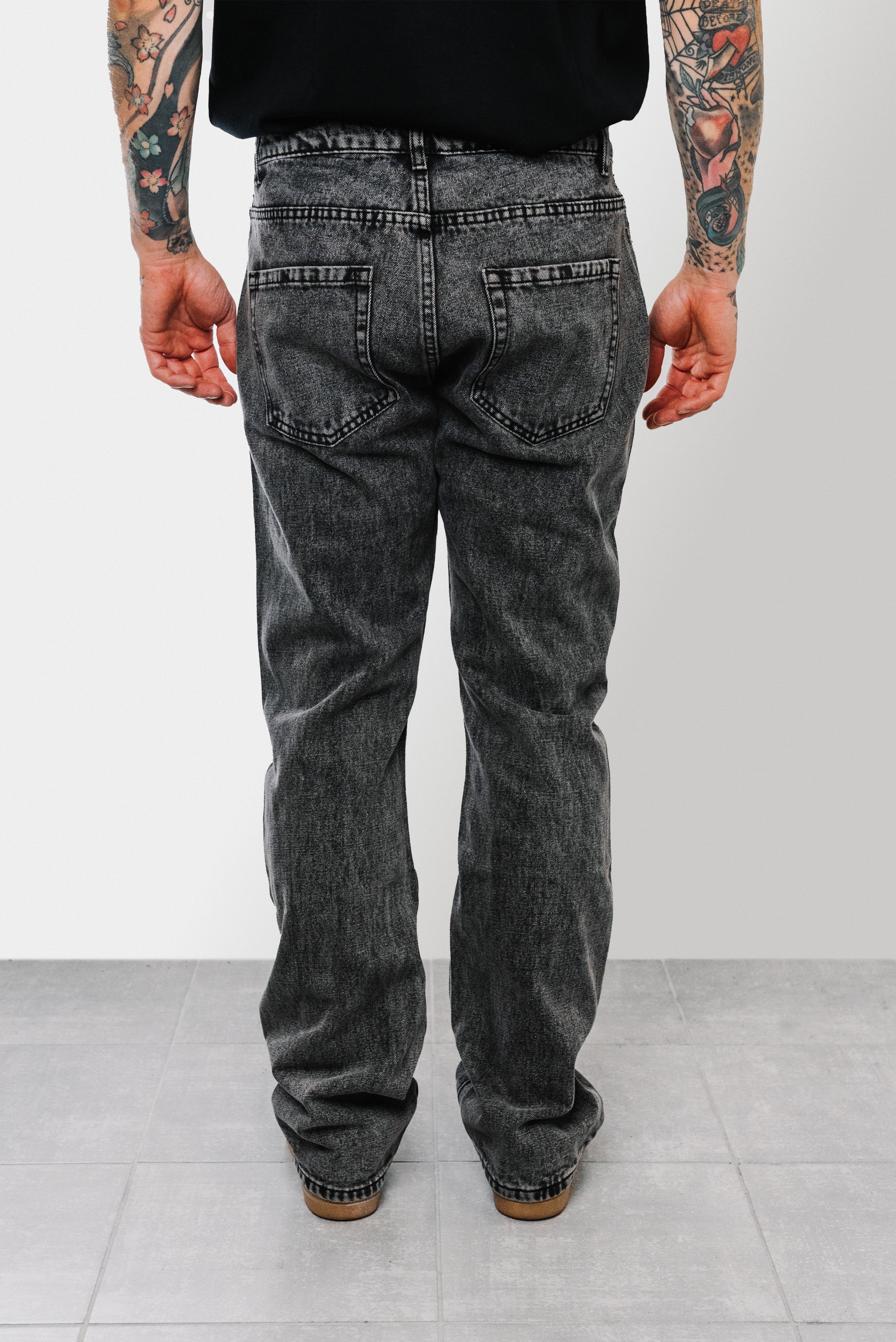 SPARKLY DENIM GREY JEANS - Shoebuya Brand