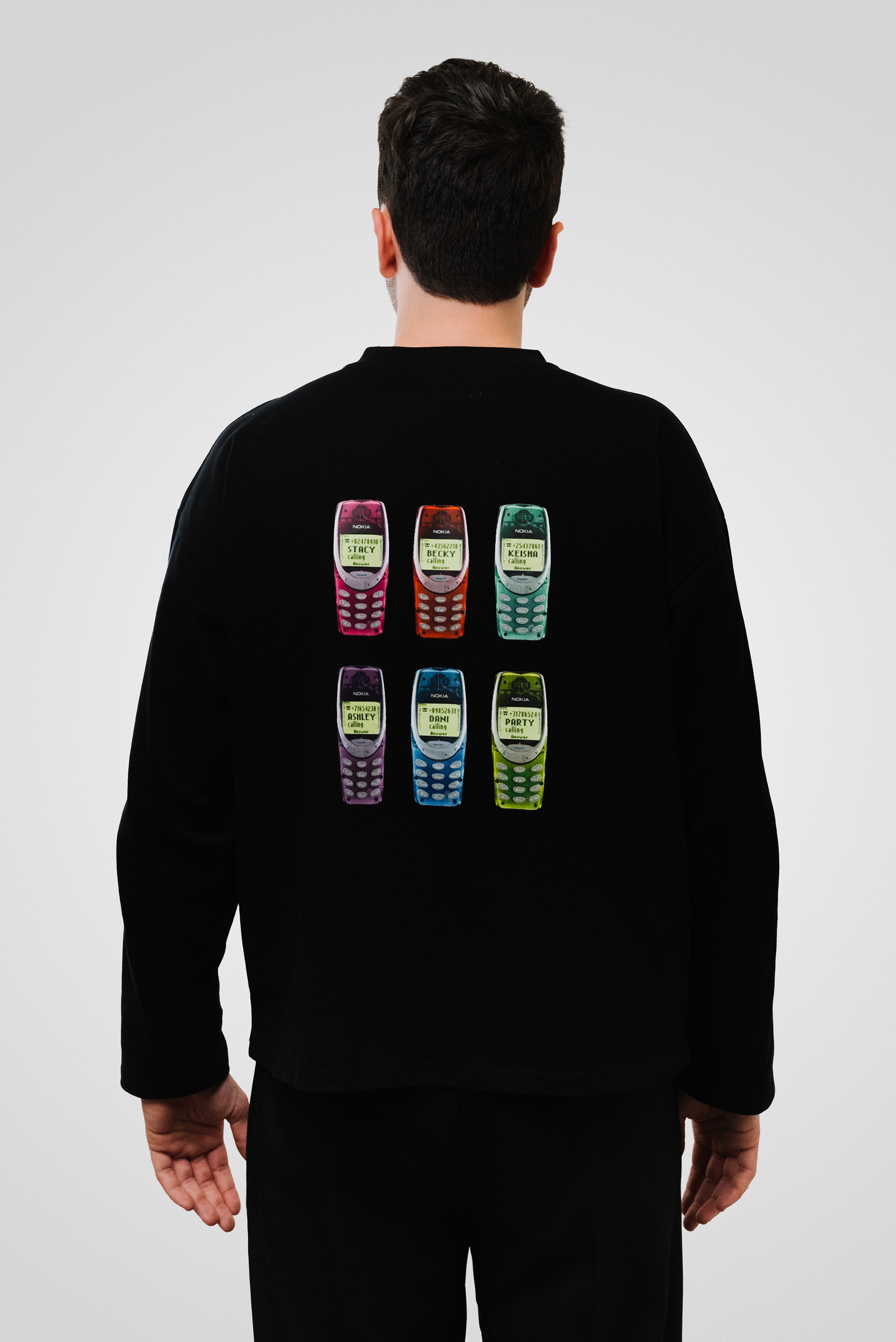 NOKIA BOXY LONGSLEEVE BLACK - TheDoubleE