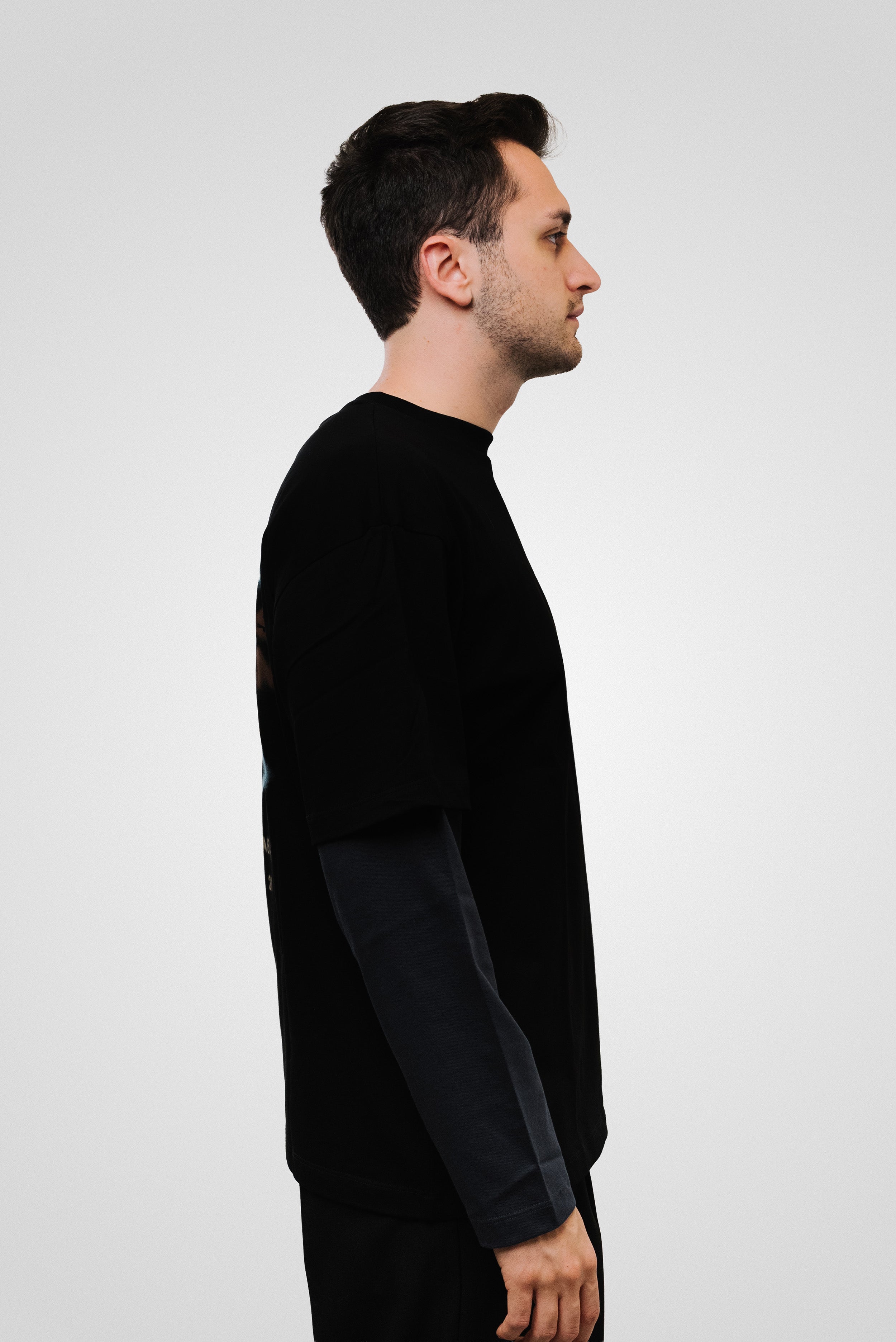 USED PRINT LONGSLEEVE BLACK - Comme Des Fuckdown