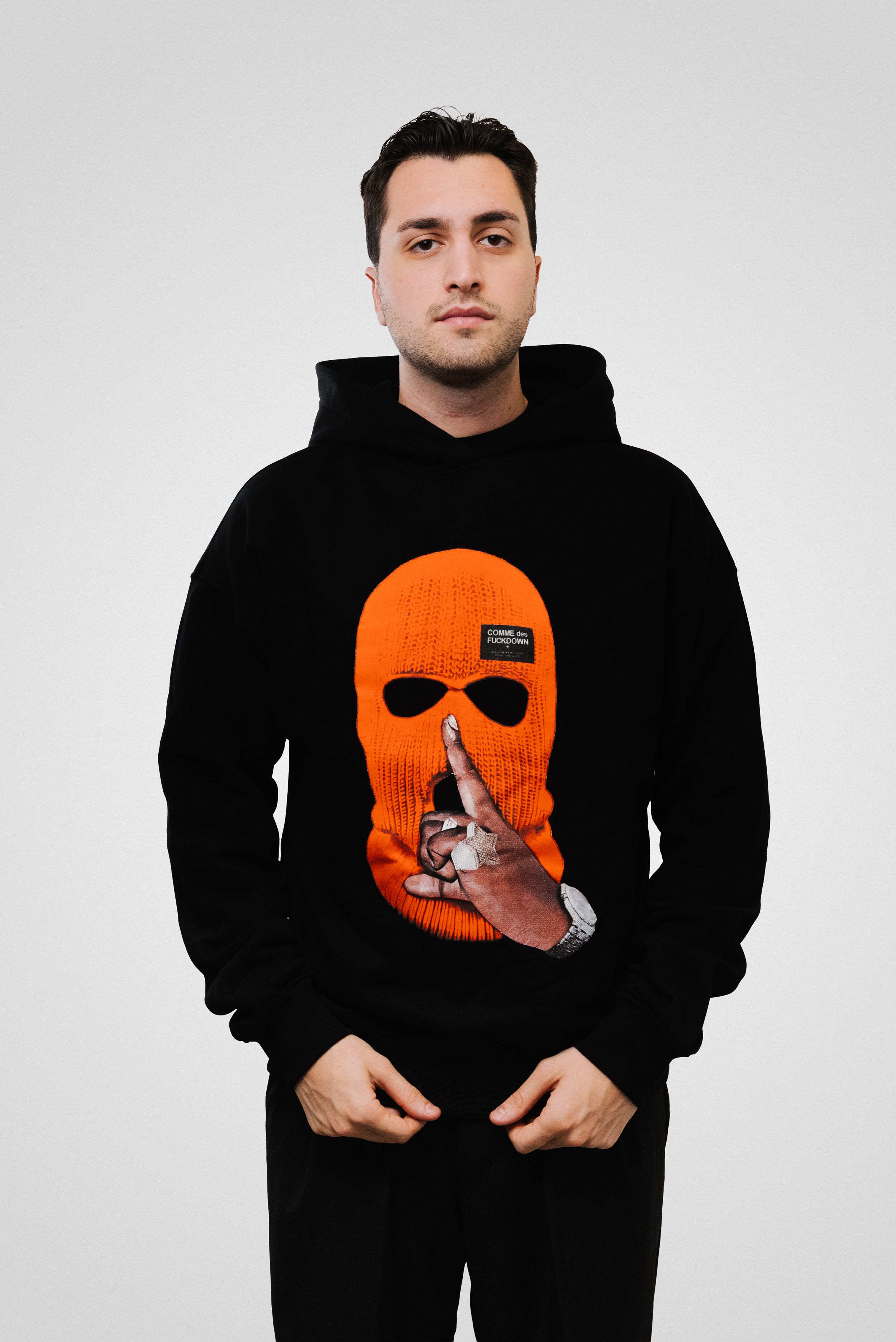 BALACLAVA HOODIE BLACK - Comme Des Fuckdown