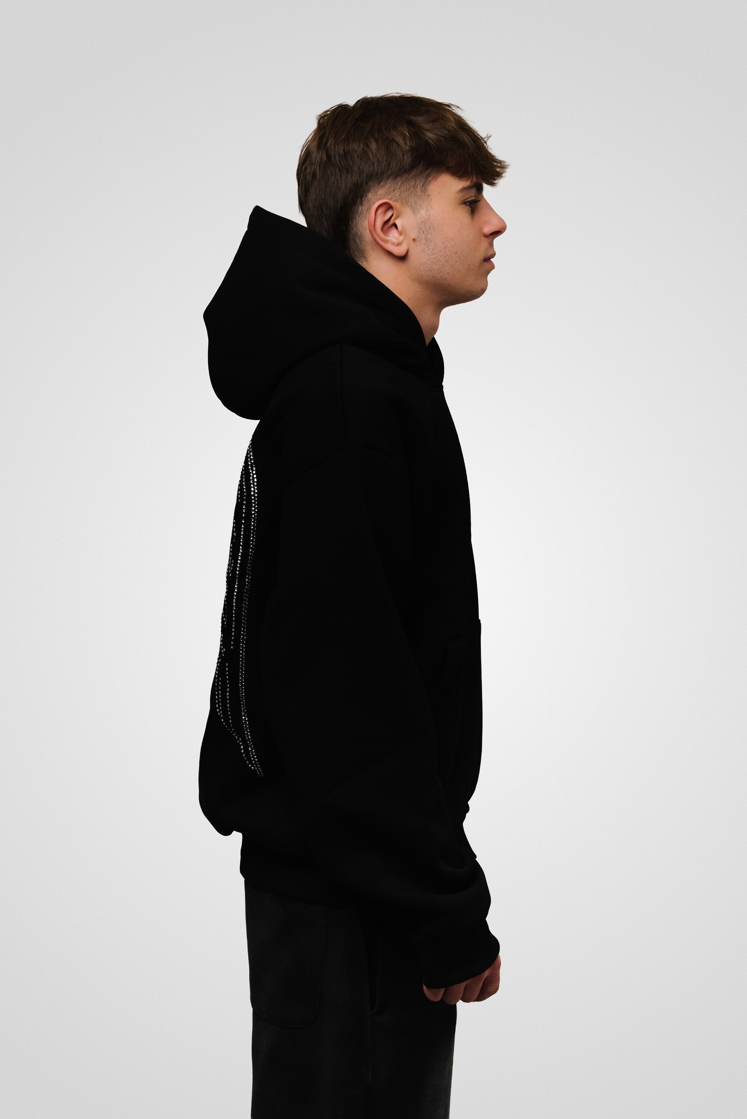 SPARKLY WINGS BLACK HOODIE - Replacement