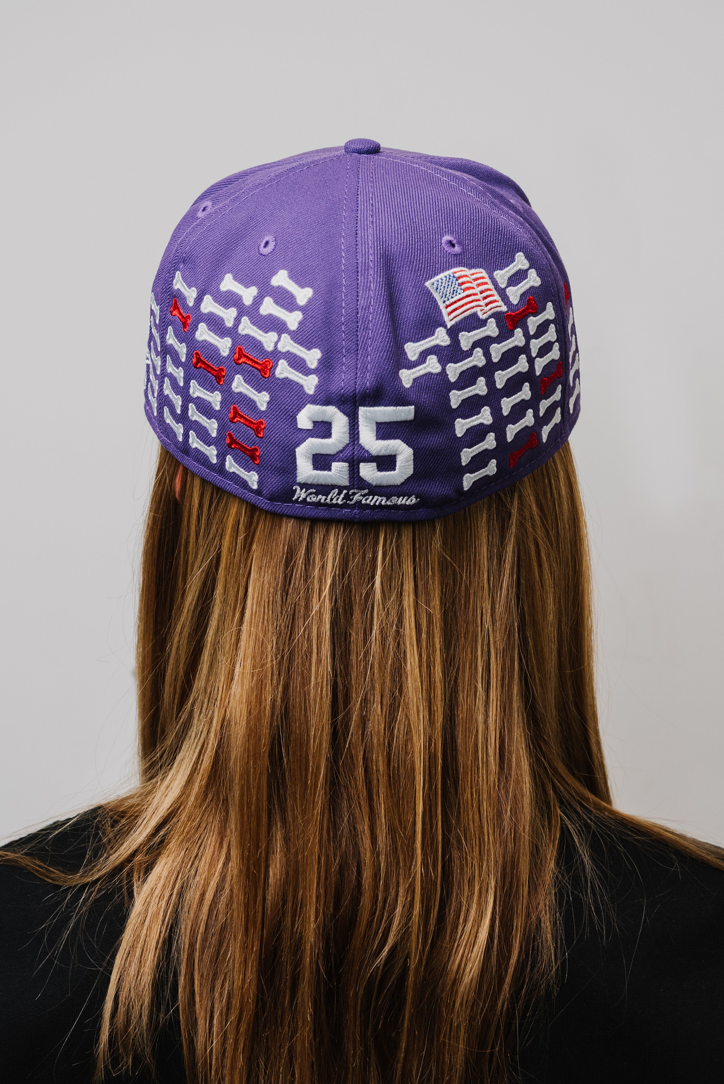 SUPREME BONES BOX LOGO NEW ERA PURPLE CAP