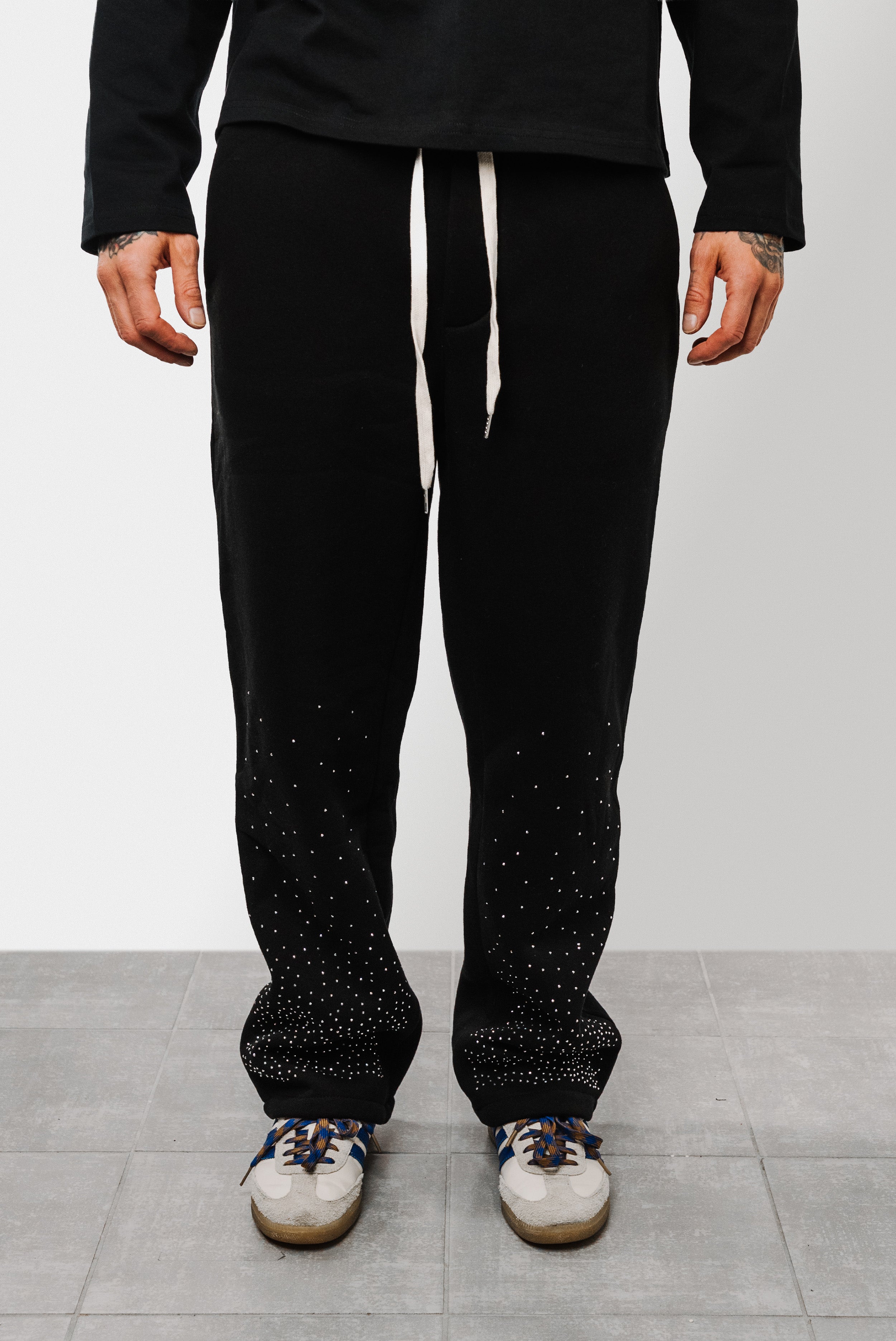 SPARKLY TRACKSUIT BLACK PANTS - Replacement Brand