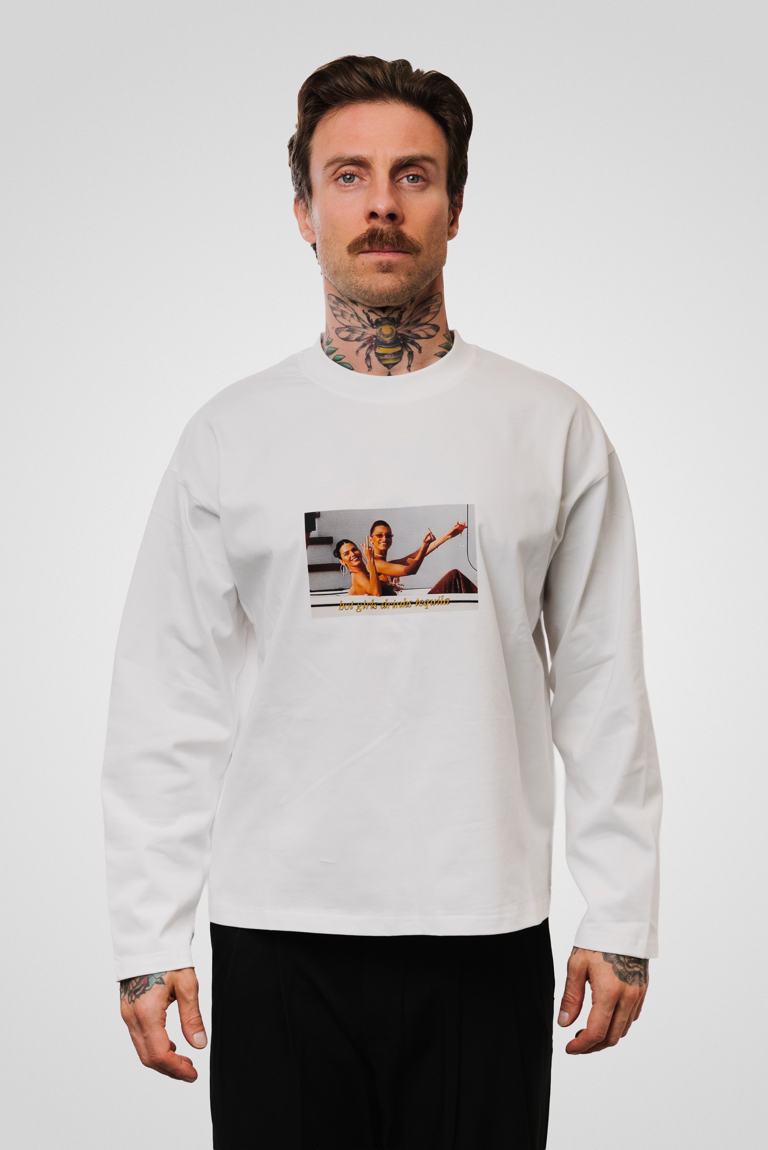 TEQUILA GIRLS LONGSLEEVE WHITE - TheDoubleE