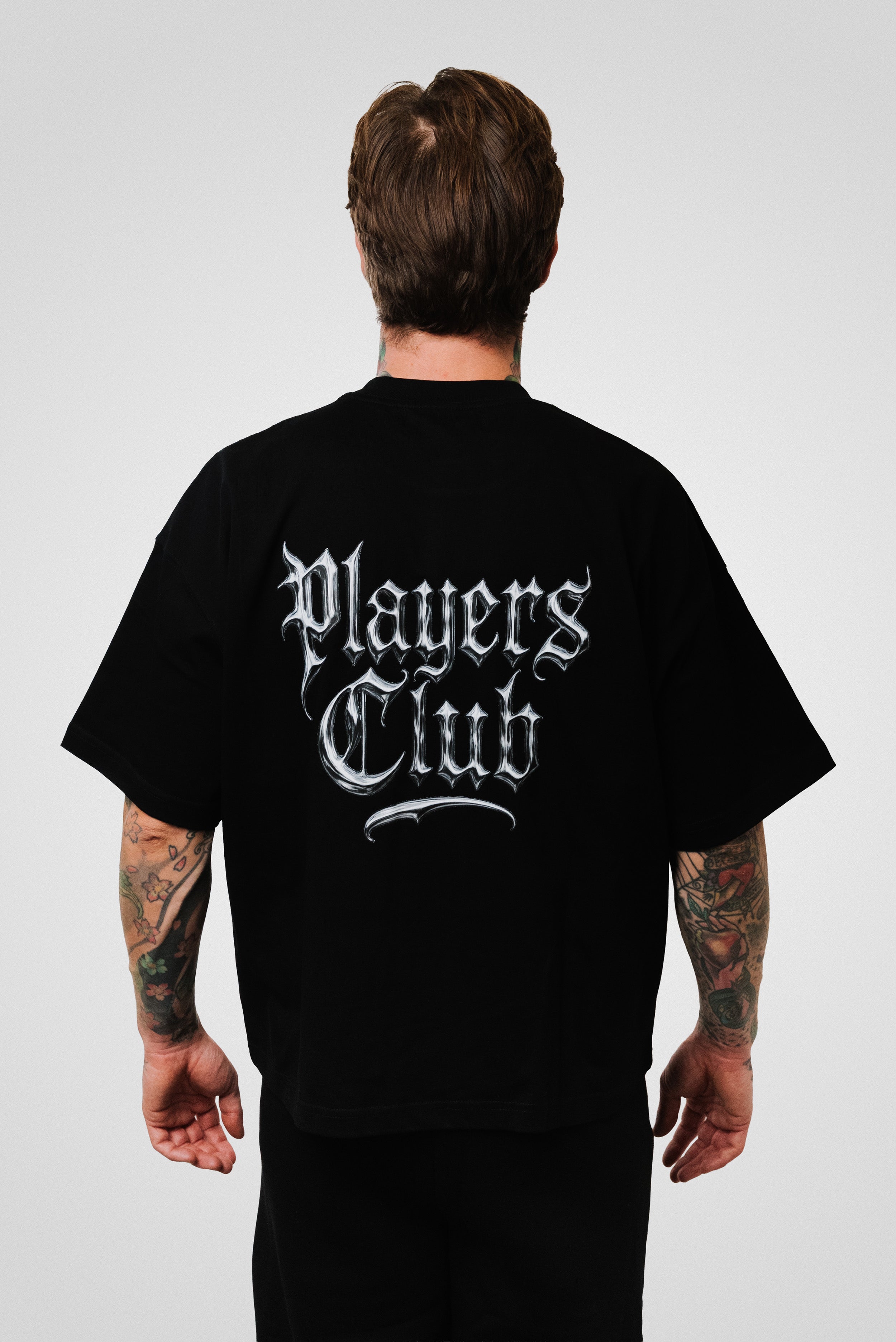 PLAYERS CLUB BOXY TEE BLACK - Malessere Brand