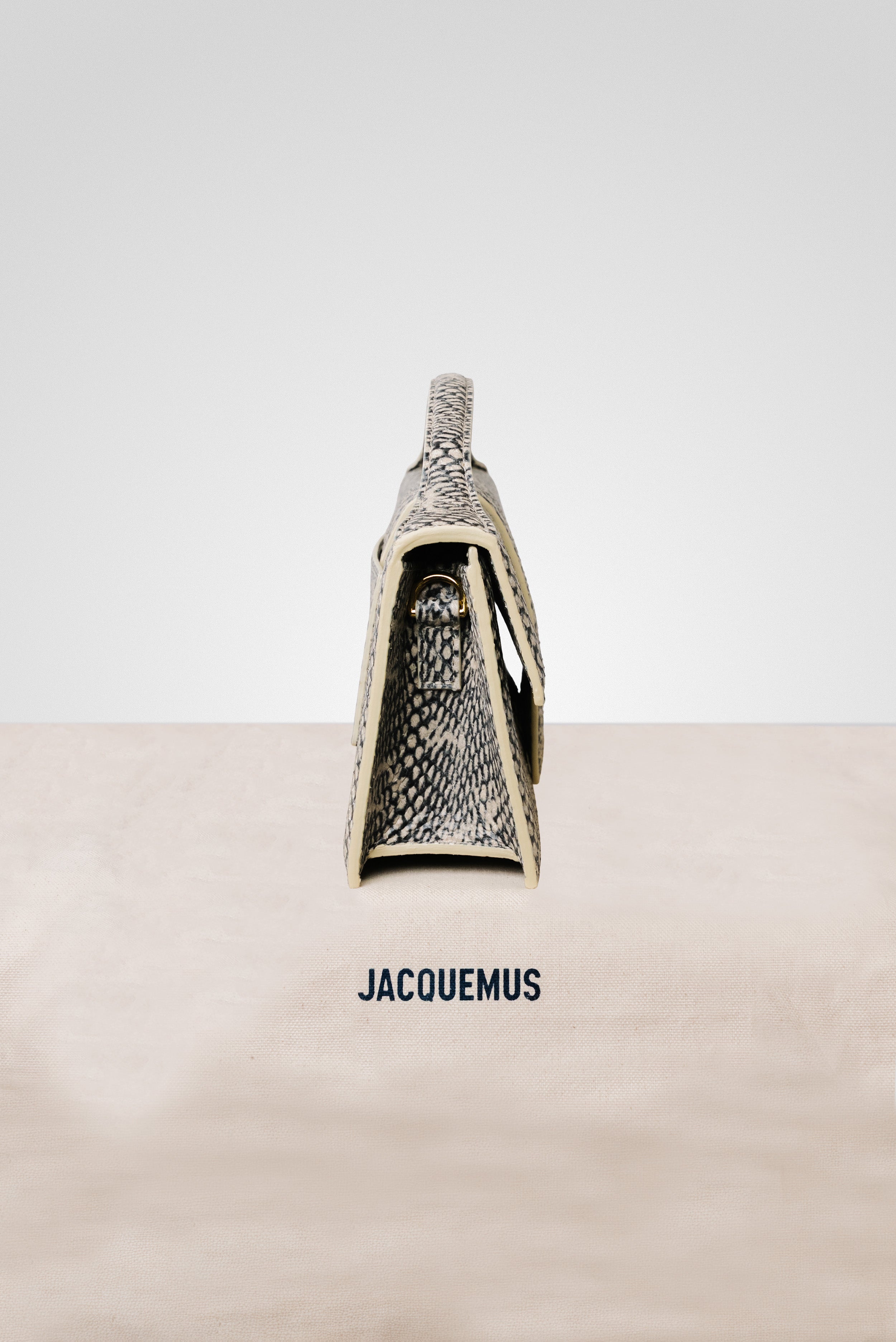 JACQUEMUS LE GRAND BAMBINO CROSSBODY FLAP BAG SNAKE