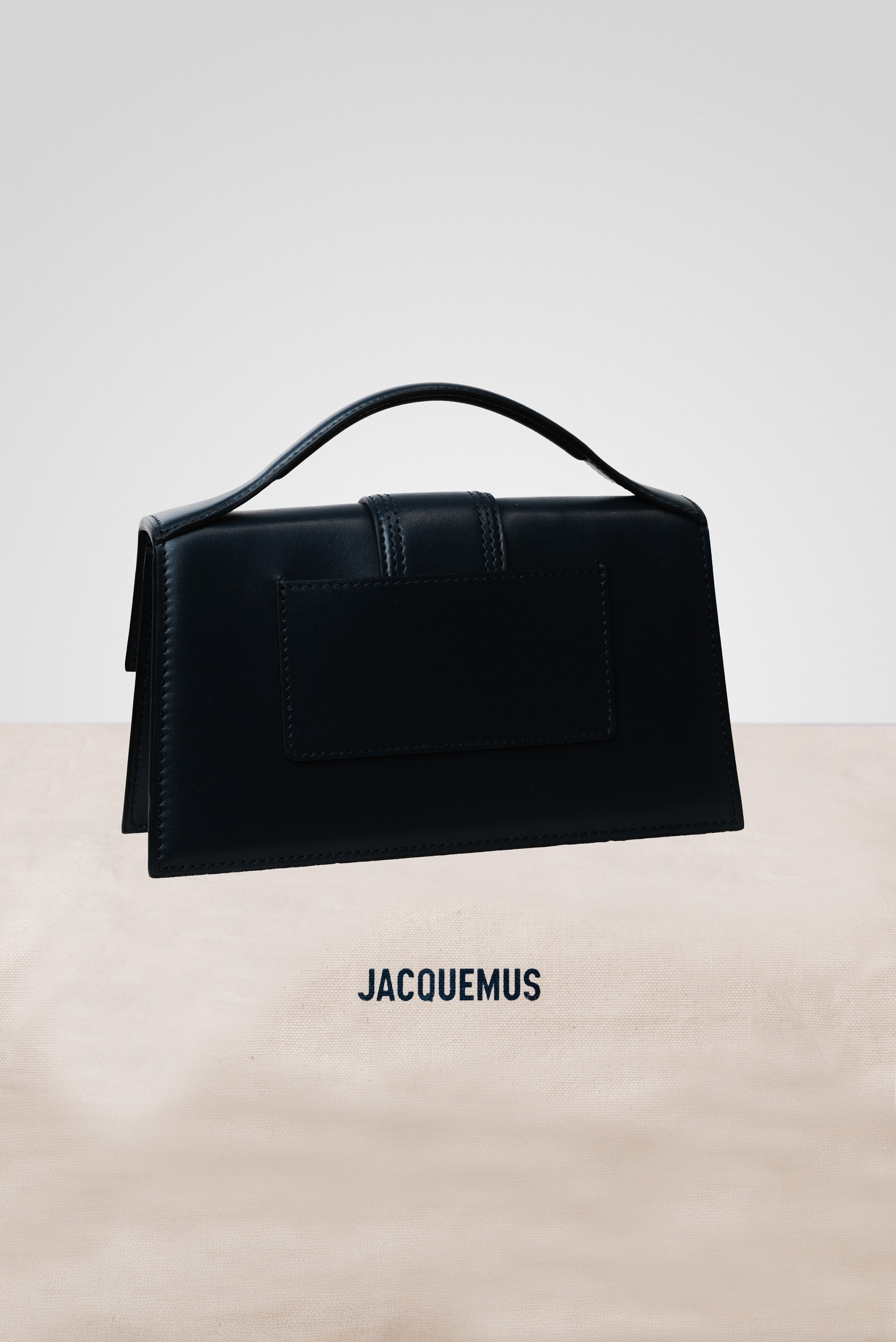 JACQUEMUS LE GRAND BAMBINO CROSSBODY FLAP BAG NAVY BLUE