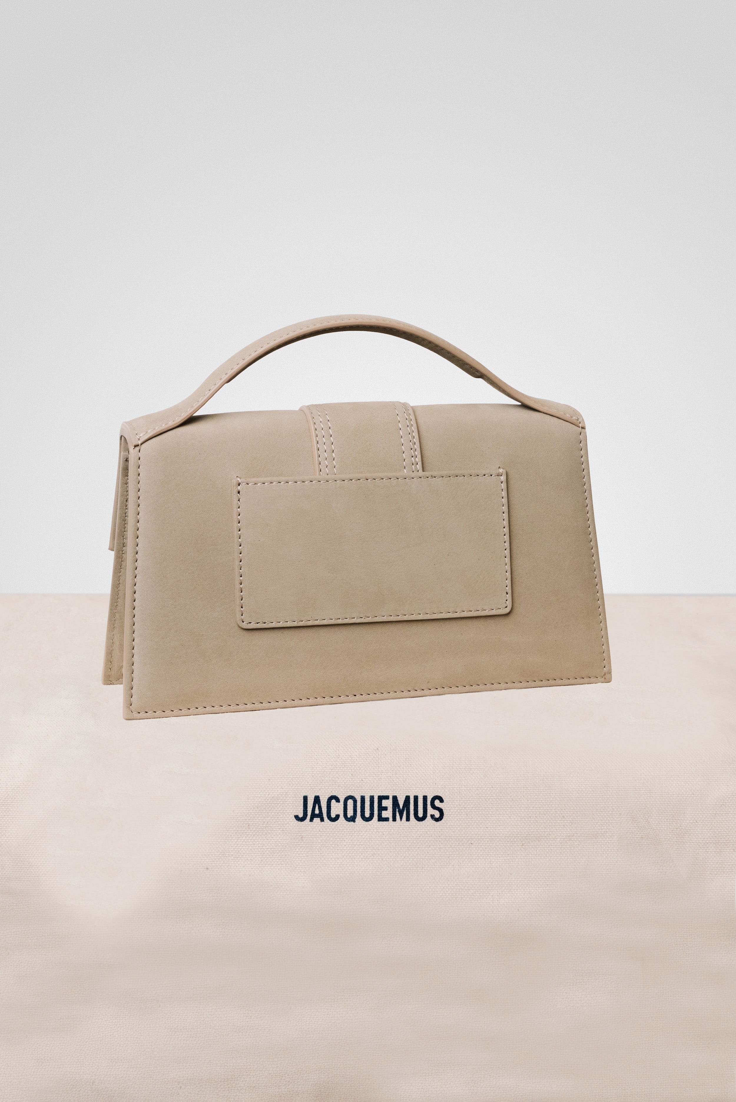 JACQUEMUS LE GRAND BAMBINO CROSSBODY STRAP HANDBAG BEIGE