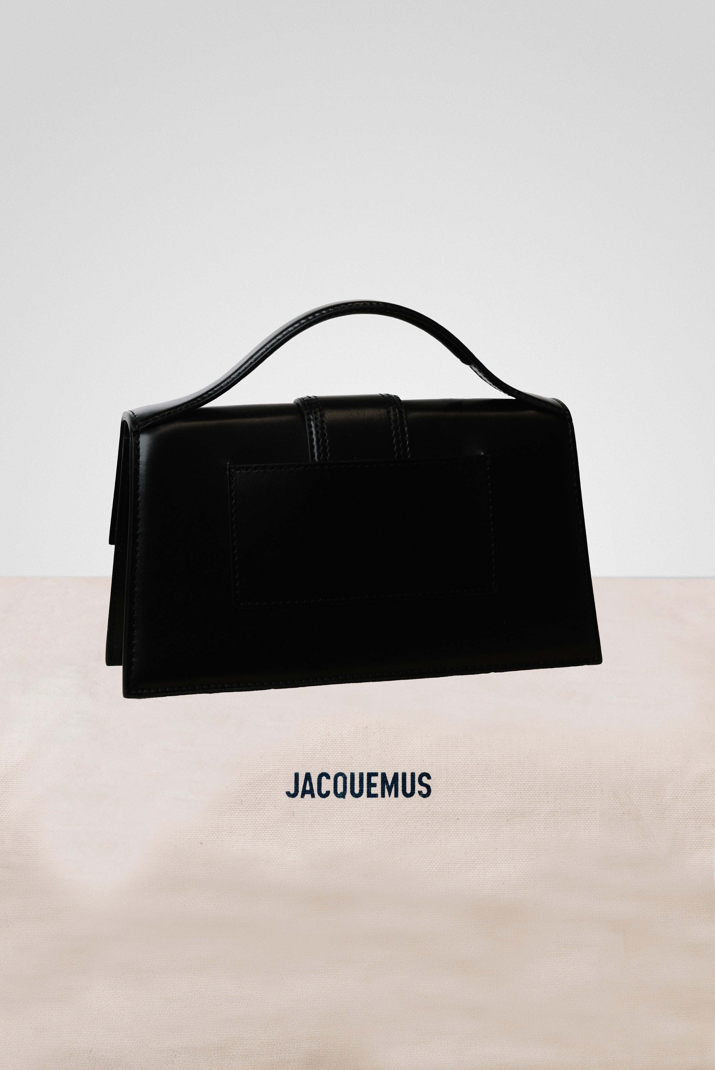JACQUEMUS LE GRAND BAMBINO CROSSBOD STRAP HANDBAG BLACK GOLD
