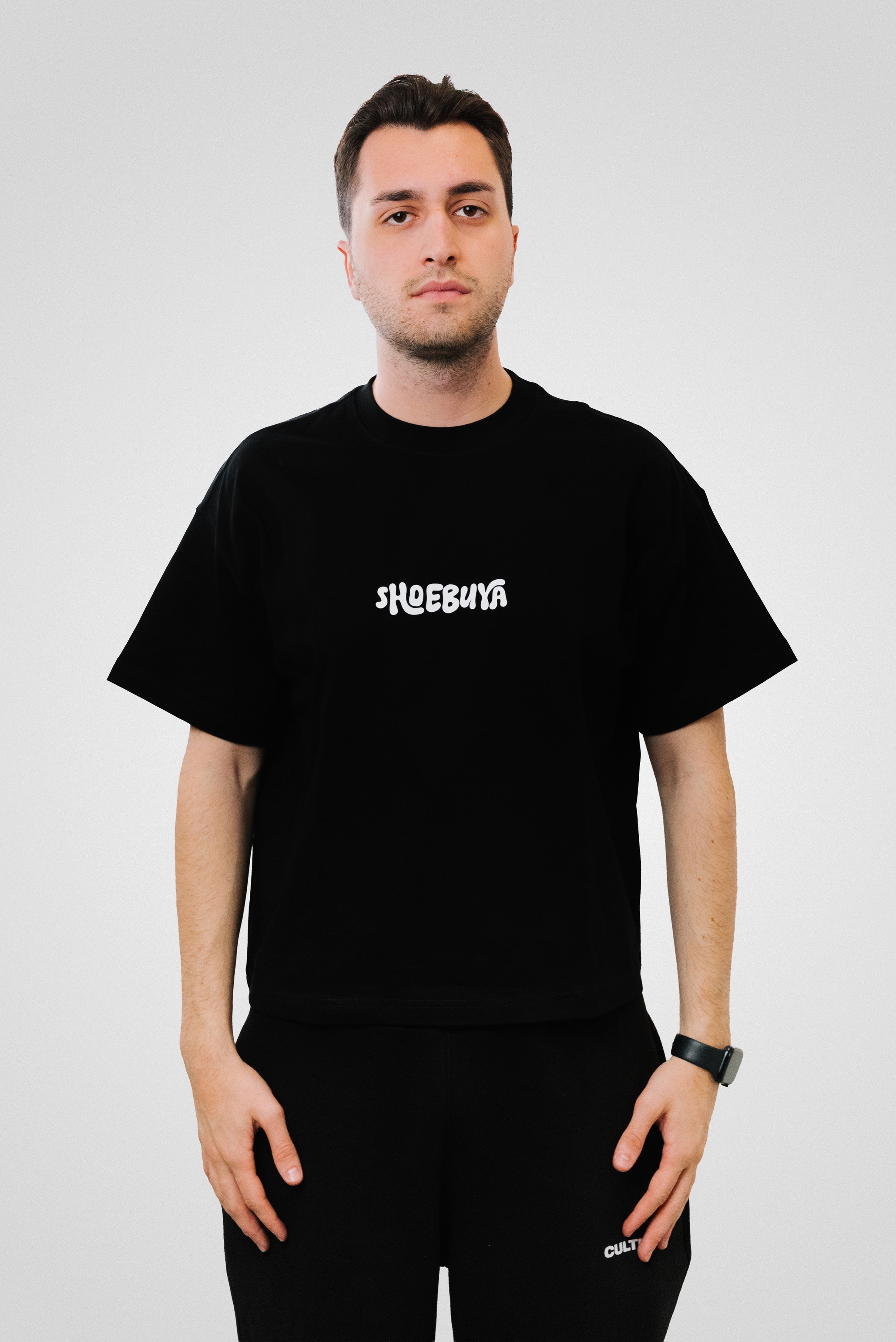 STAFF BOXY TEE BLACK - Shoebuya Design