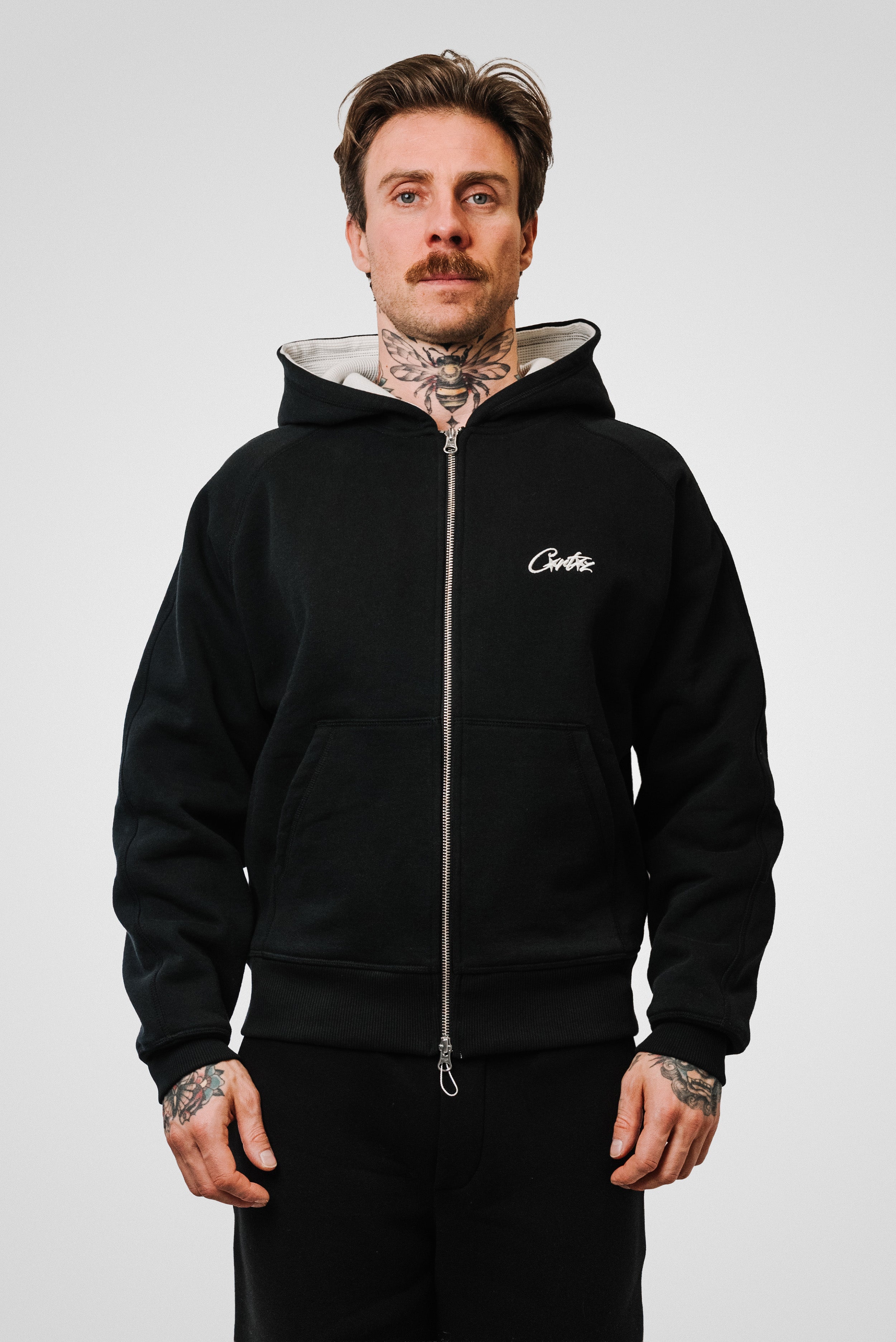 CORTEIZ THERMAL ZIP HOODIE BLACK