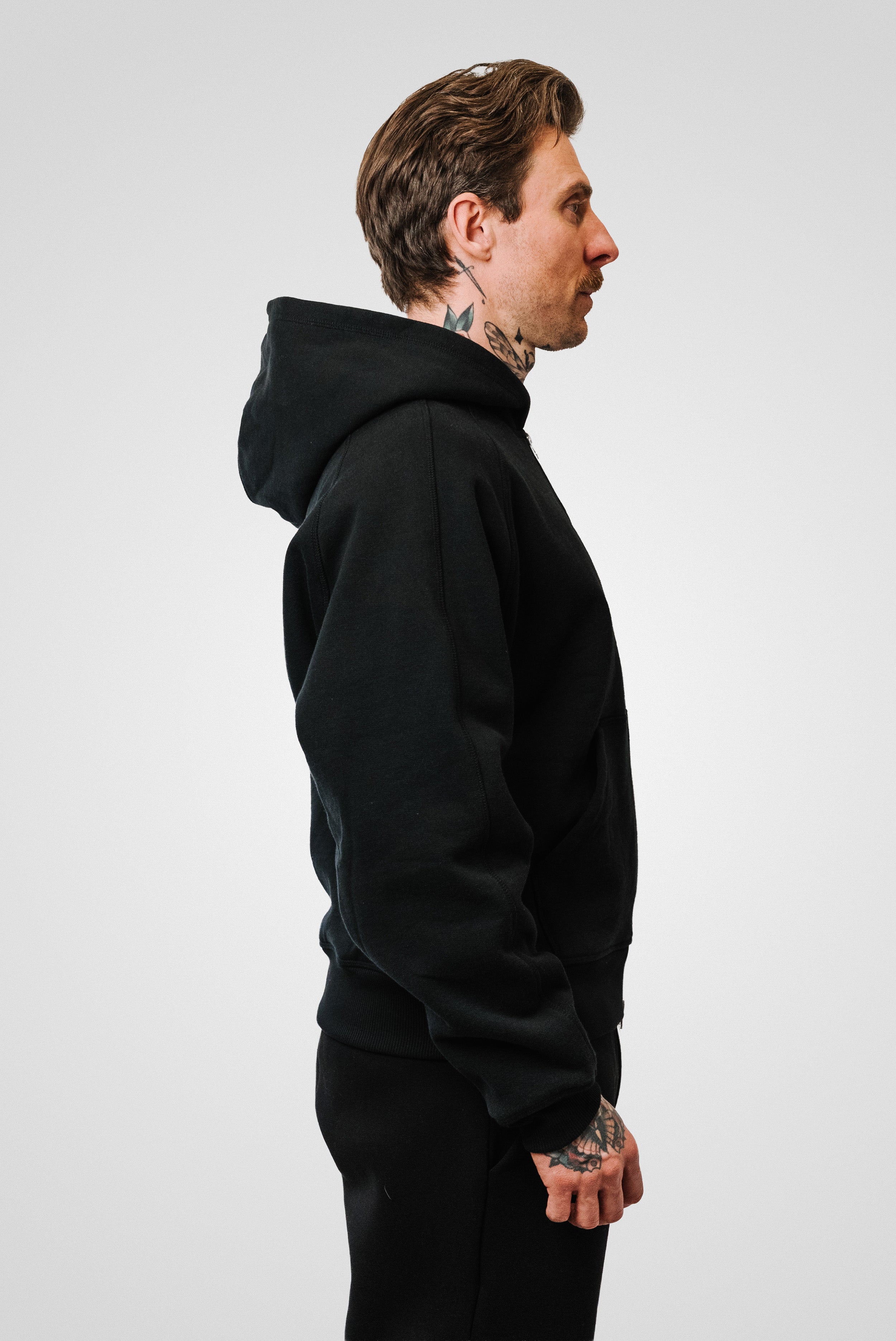 CORTEIZ THERMAL ZIP HOODIE BLACK