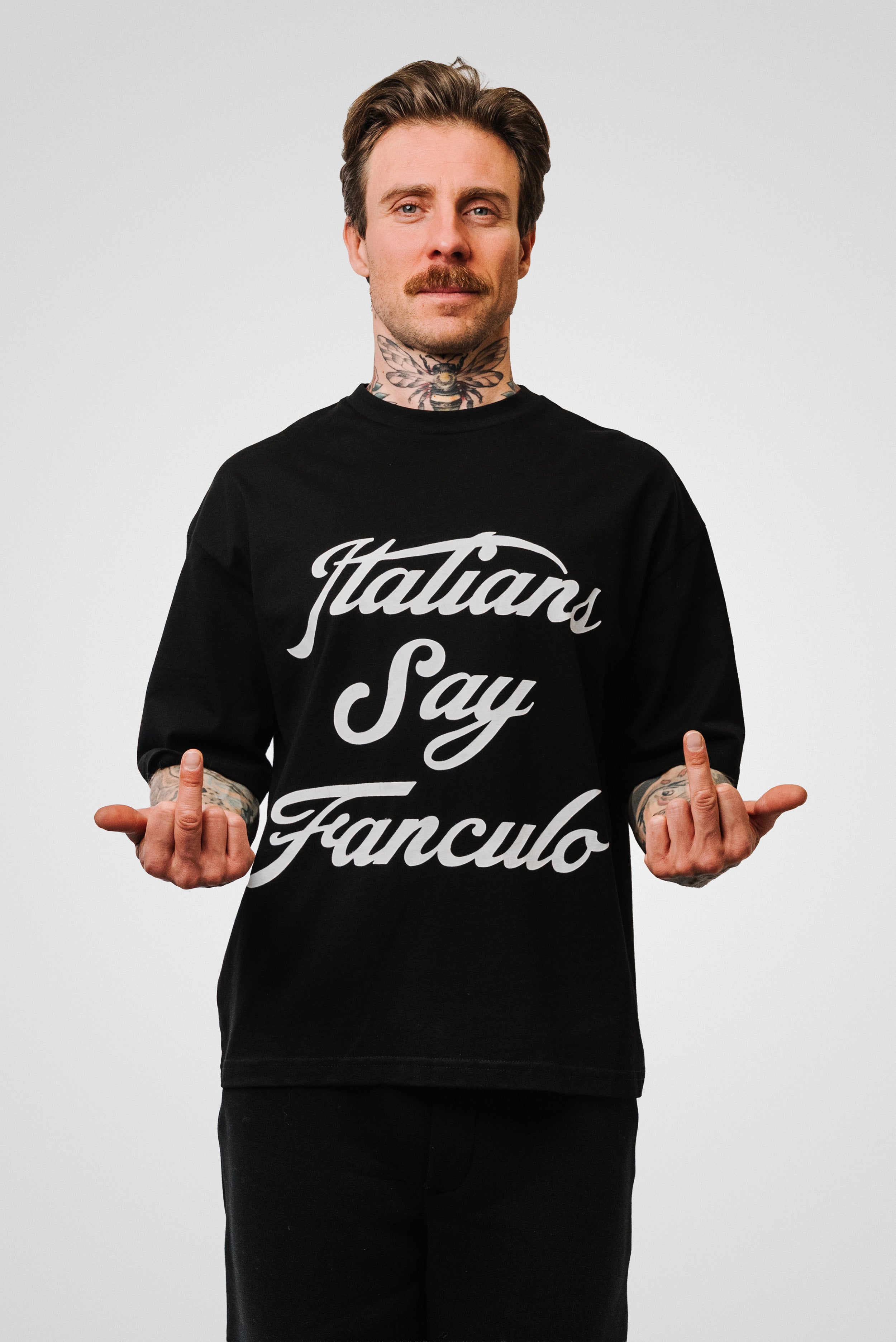 ITALIANS TEE BLACK - Pogo Brand