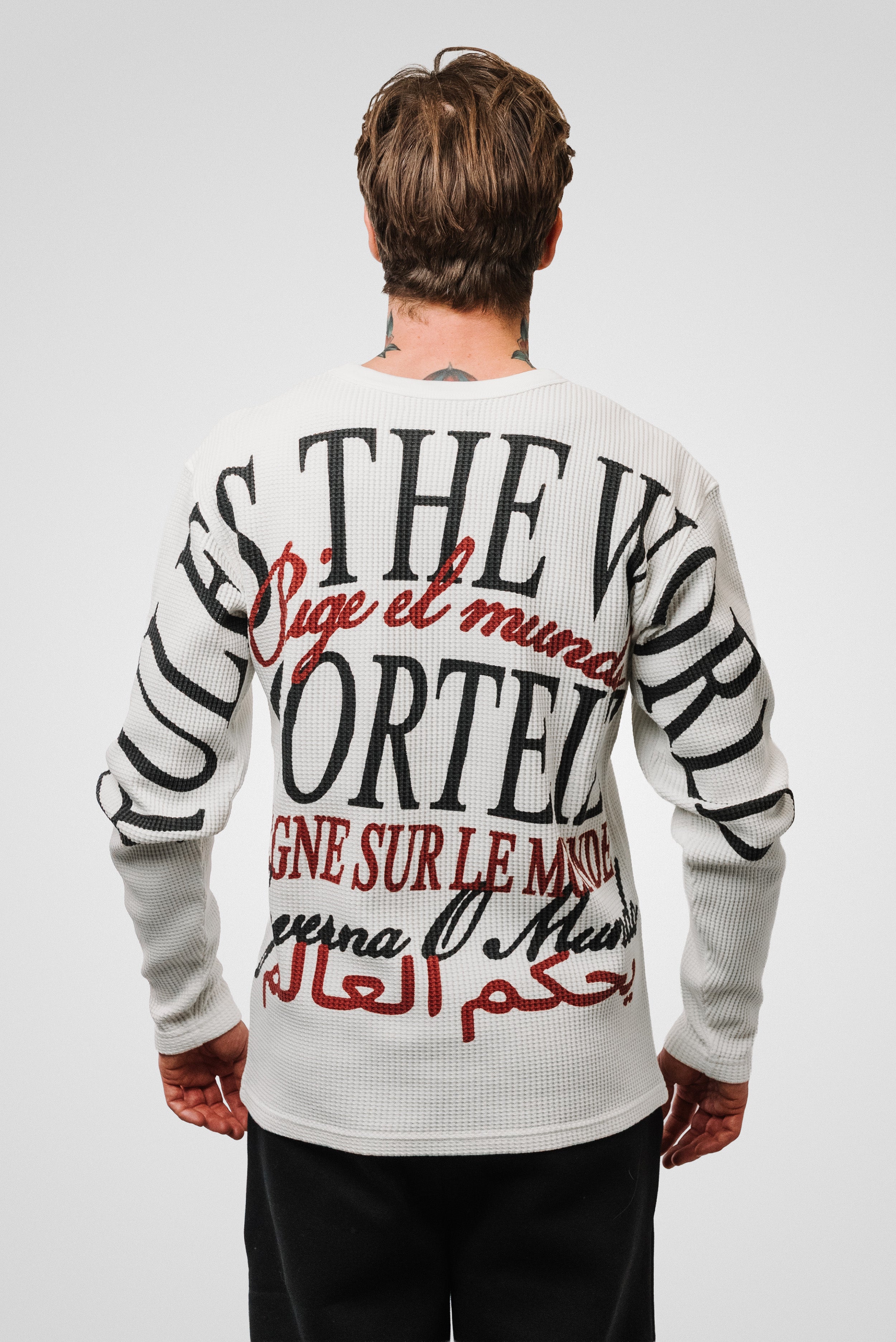 RTW THERMAL WAFFLE LONGSLEEVE CREAM CORTEIZ