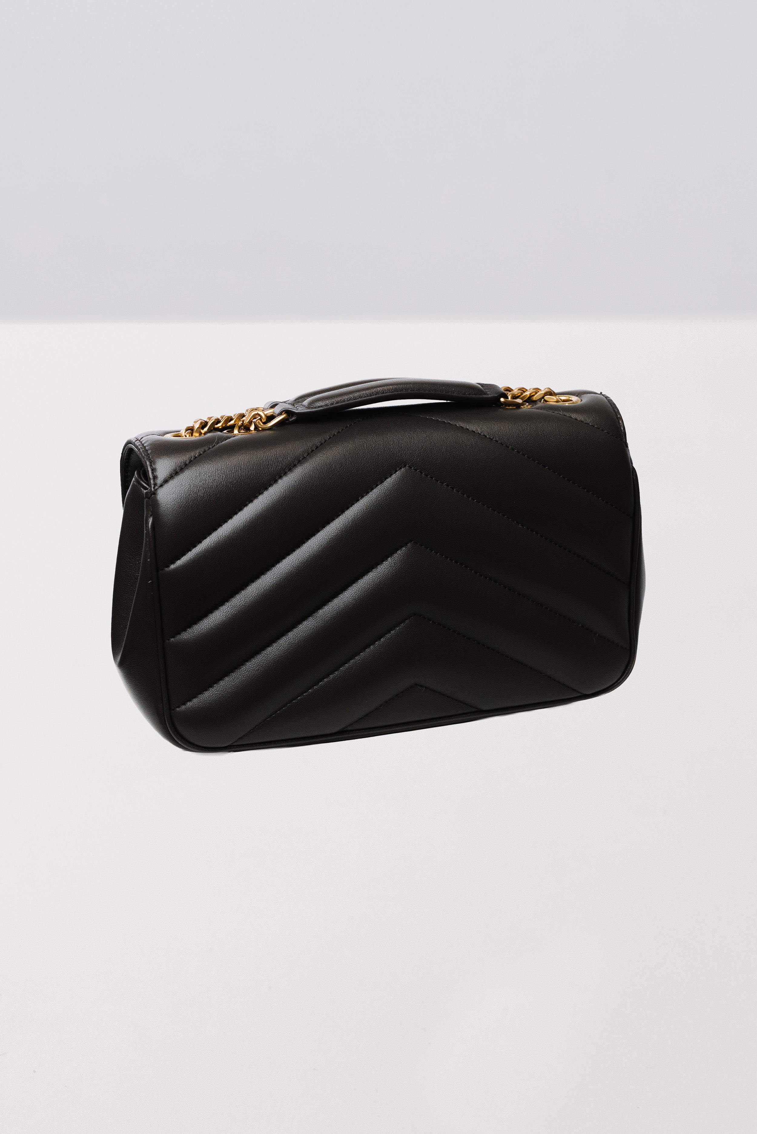 BORSA LOULOU IN PELLE DI VITELLO TRAPUNTATA GREY - Yves Saint Laurent