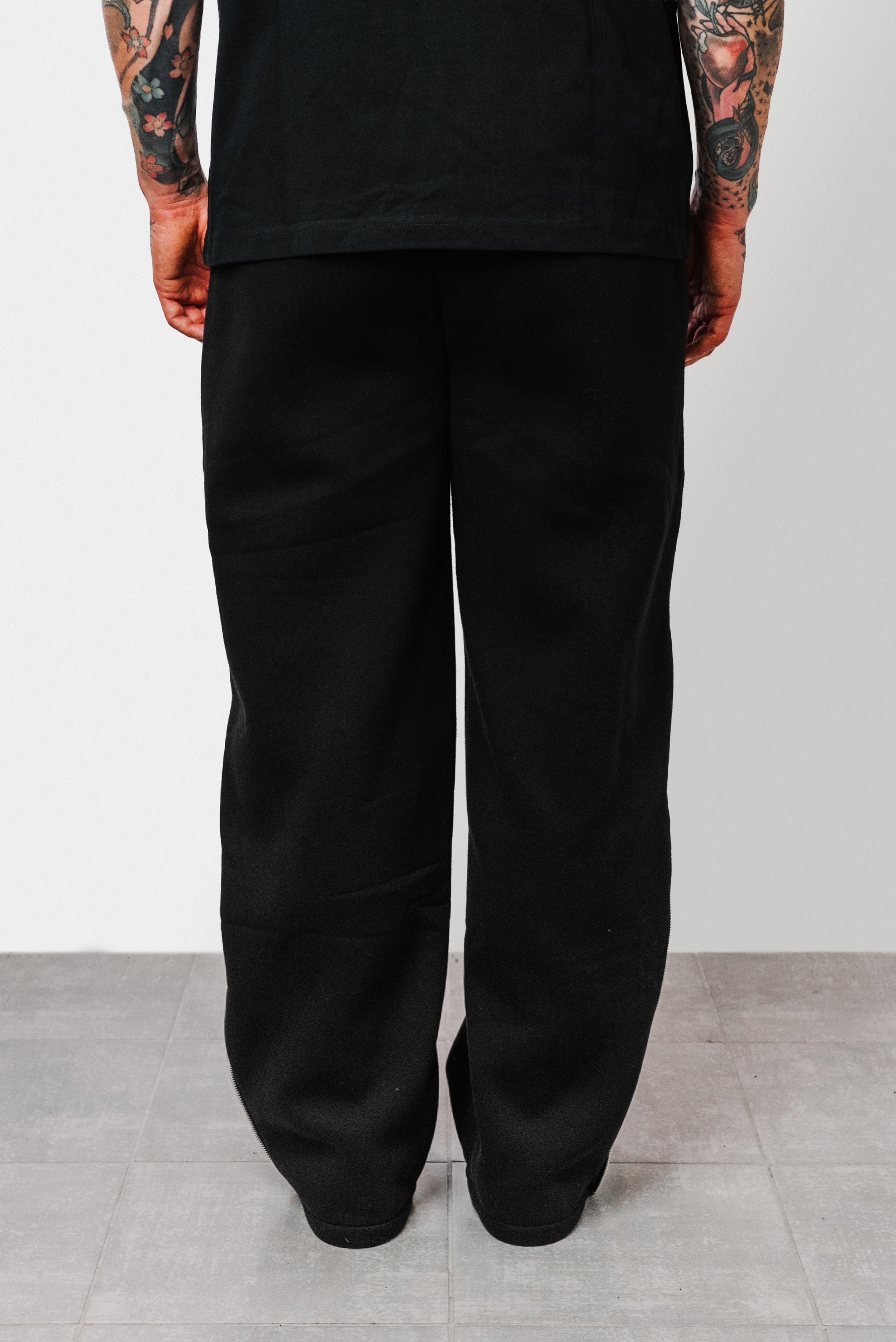 ZIP SPARCKLY TRACK PANTS BLACK - Shoebuya Design