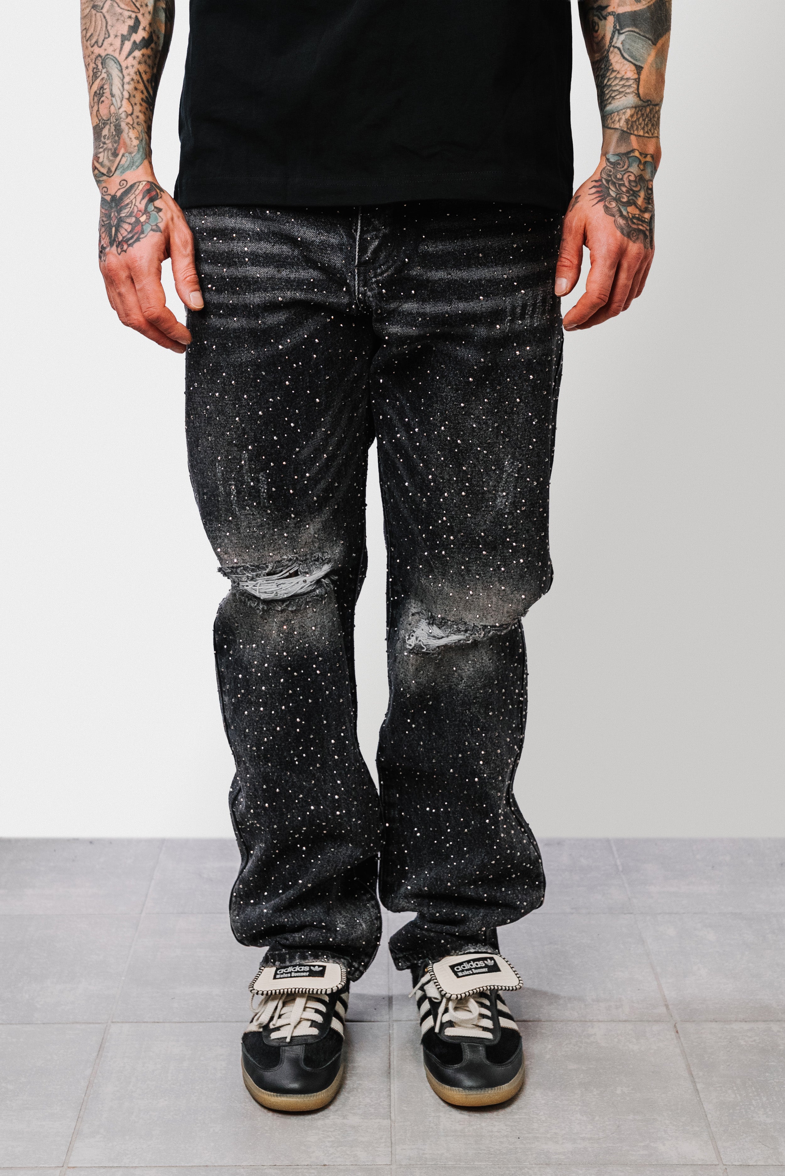 CONCERT GLITTER GREY DENIM - Shoebuya Design