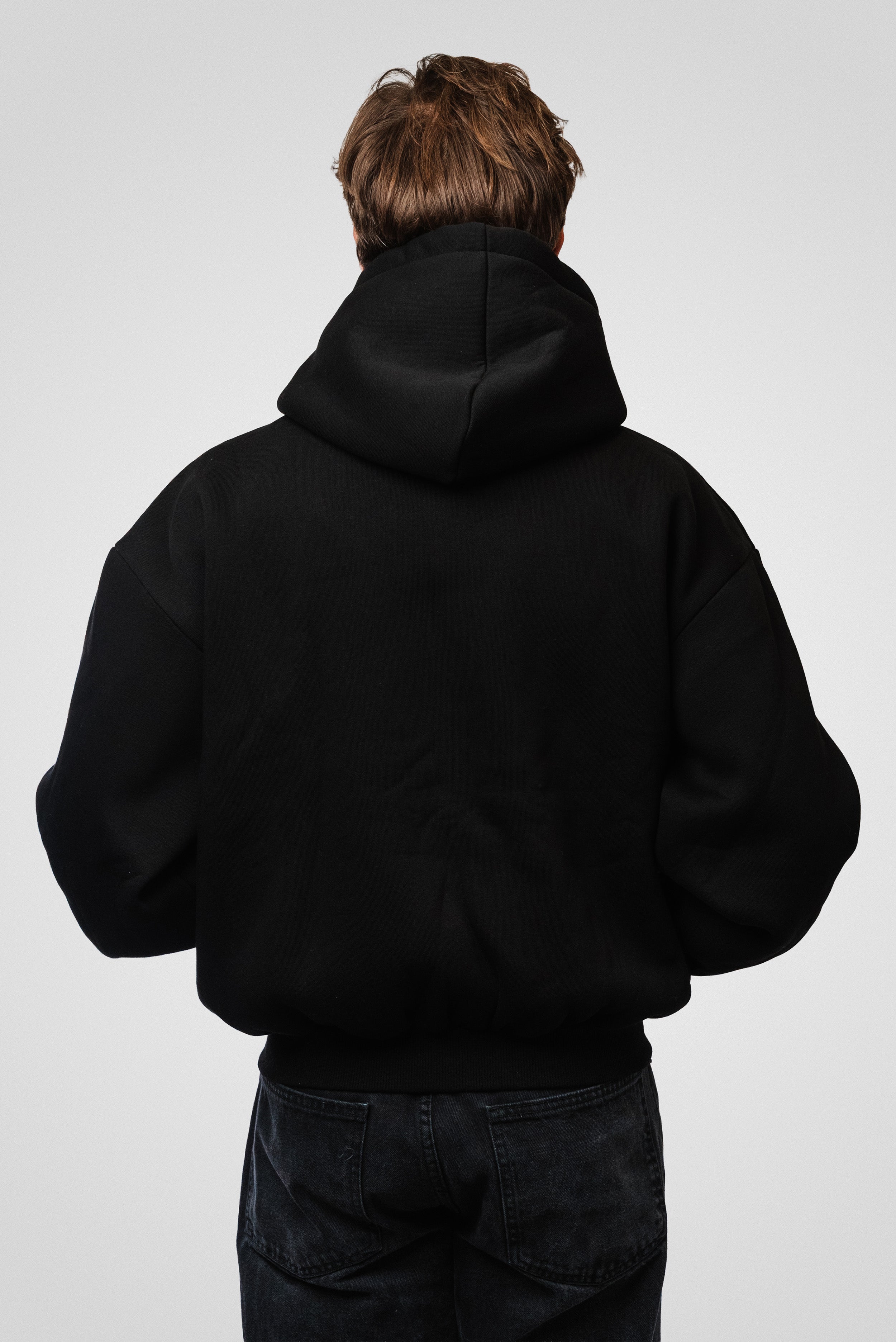 LOGO ZIP HOODIE BLACK - Horda Brand