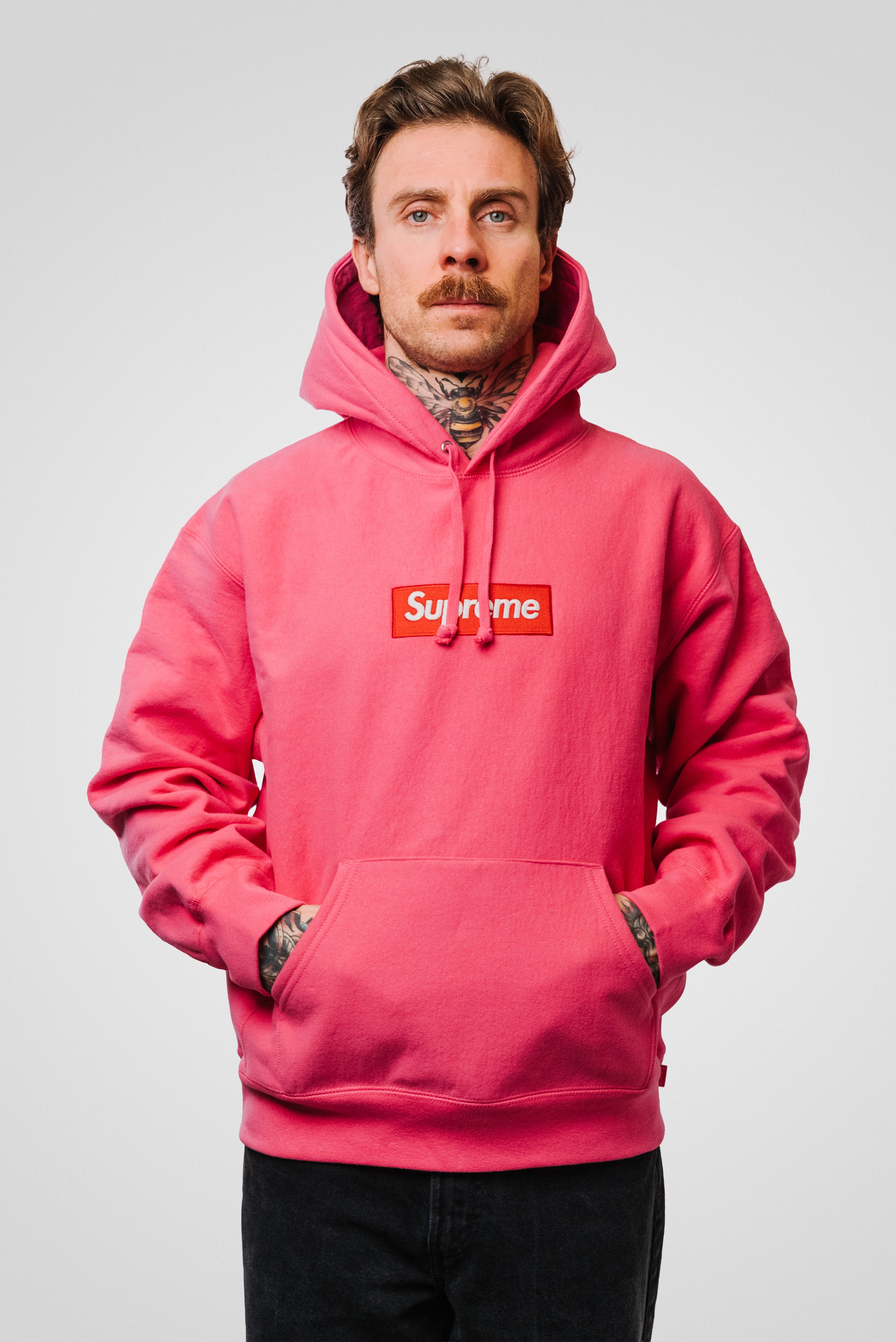 SUPREME BOX LOGO HOODIE FW25 PINK