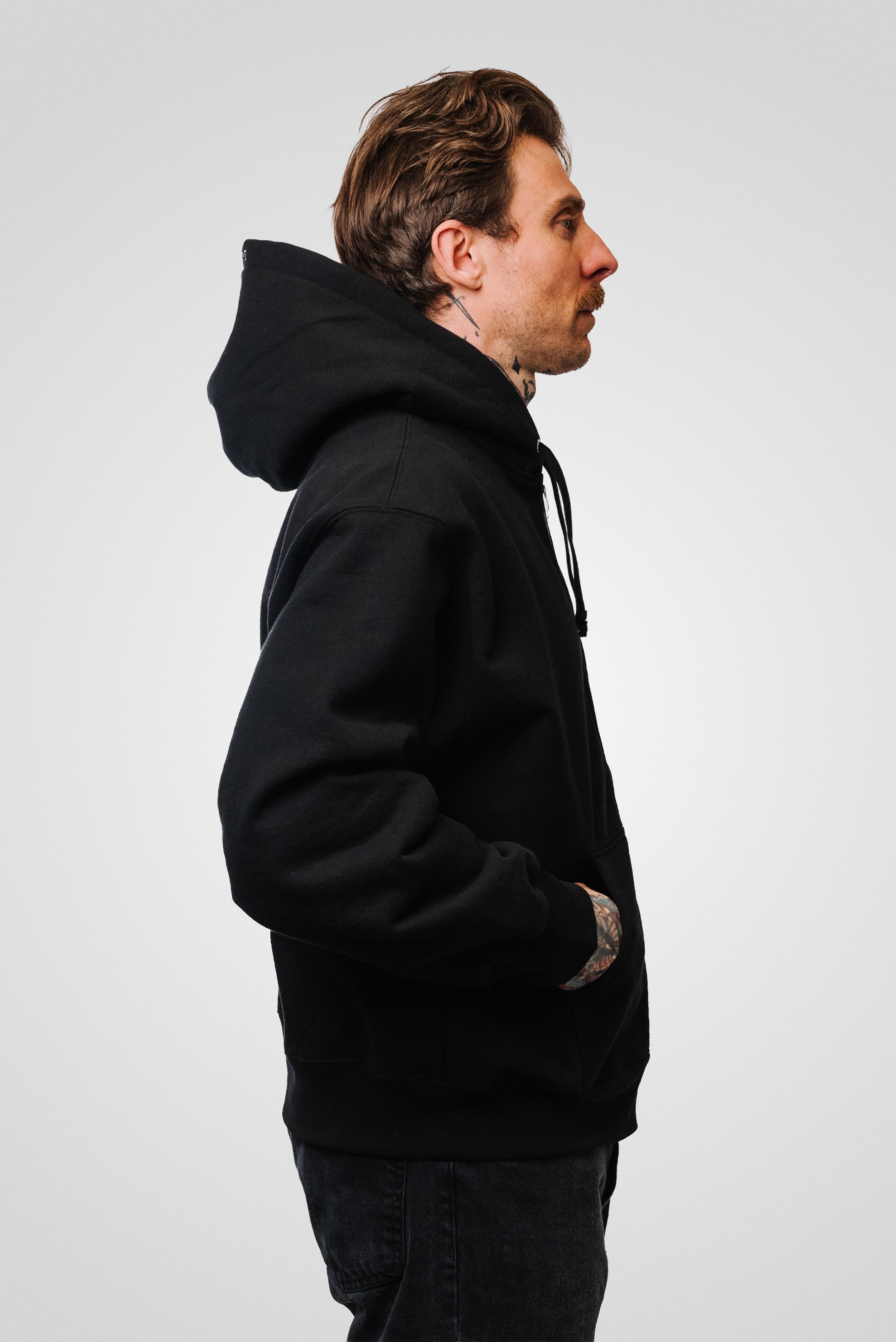 SUPREME S LOGO ZIP UP BLACK