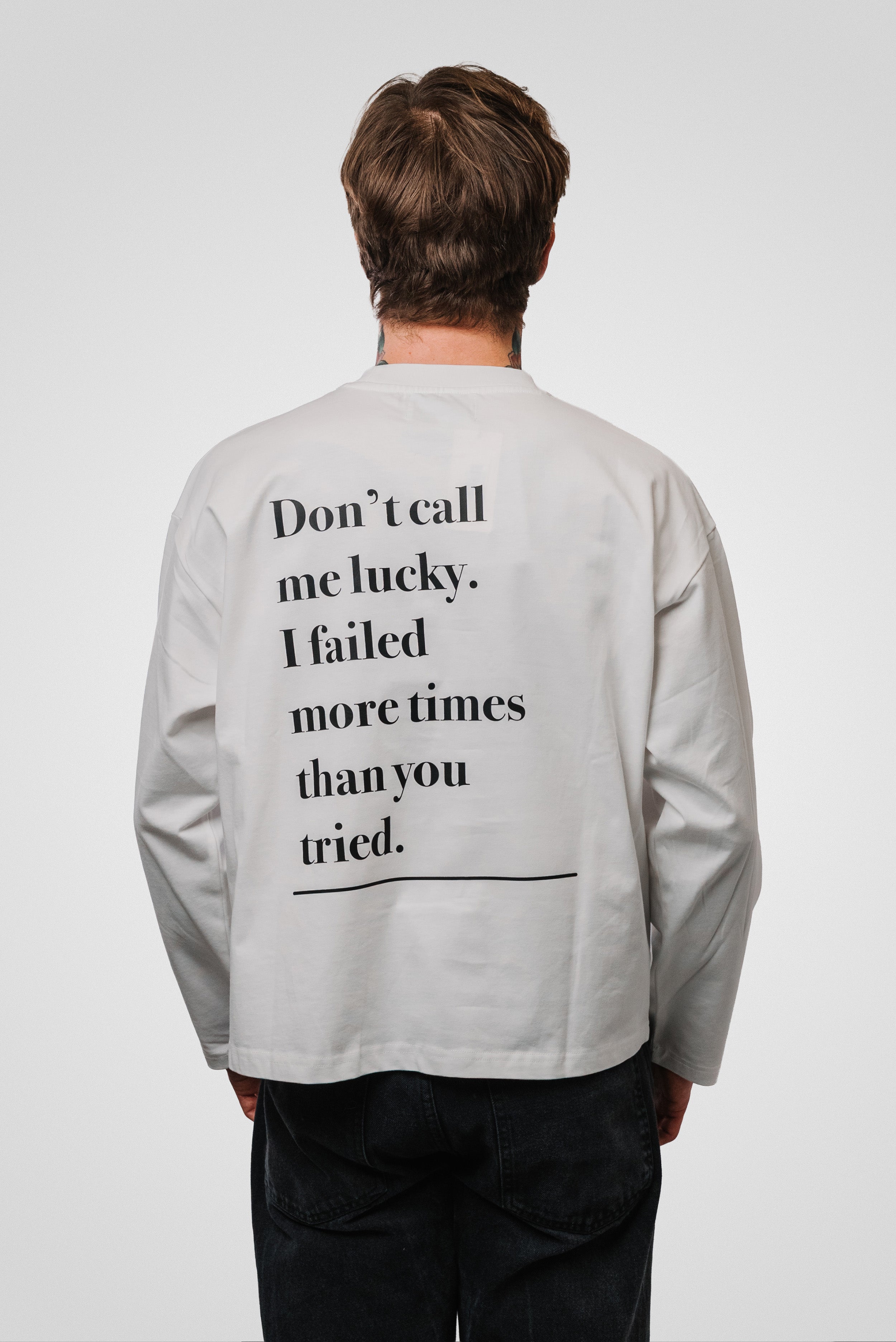 LUCKY LONGSLEEVE WHITE - TheDoubleE