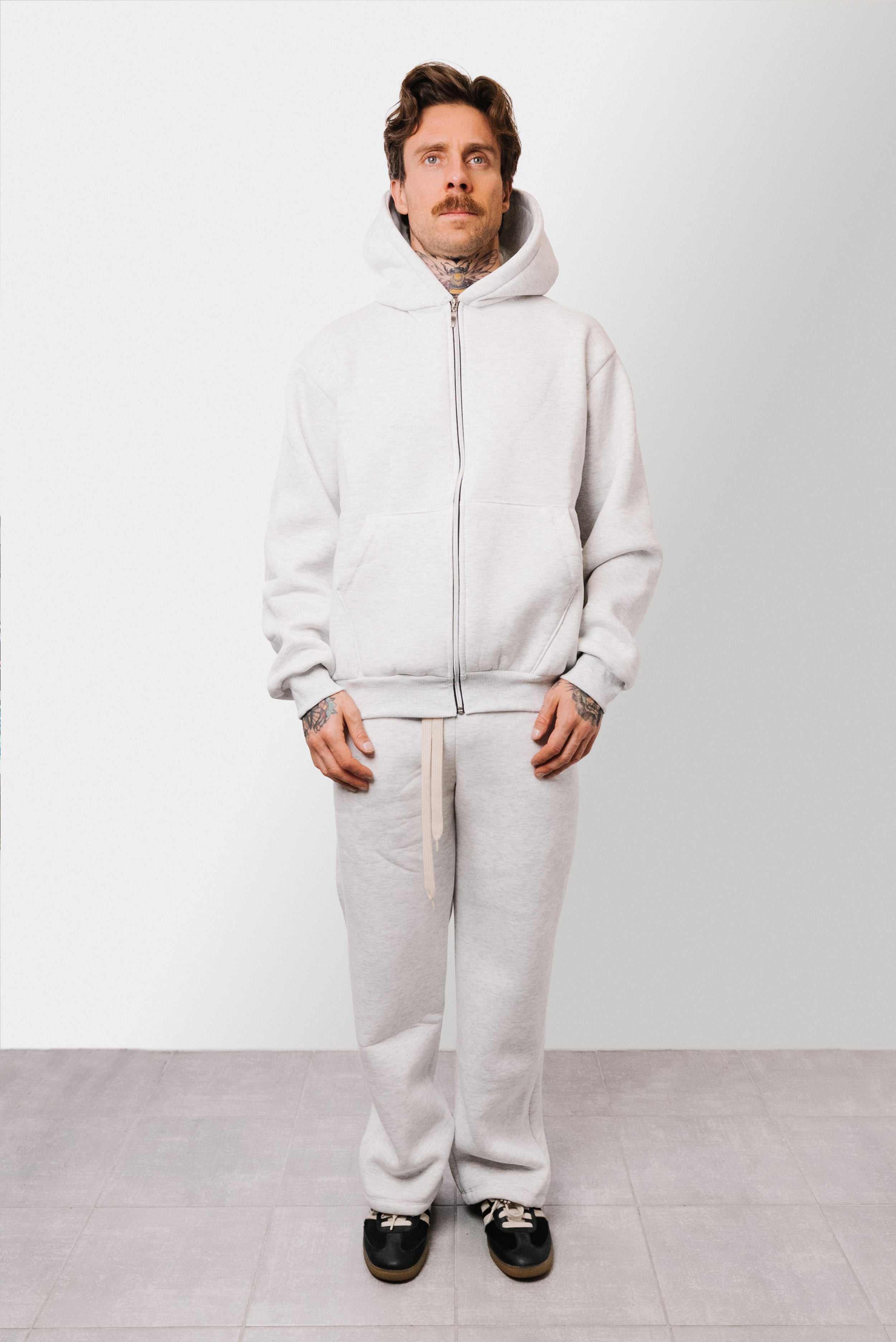 LIGHT ZIP GREY TRACKSUIT - Replacement Brand