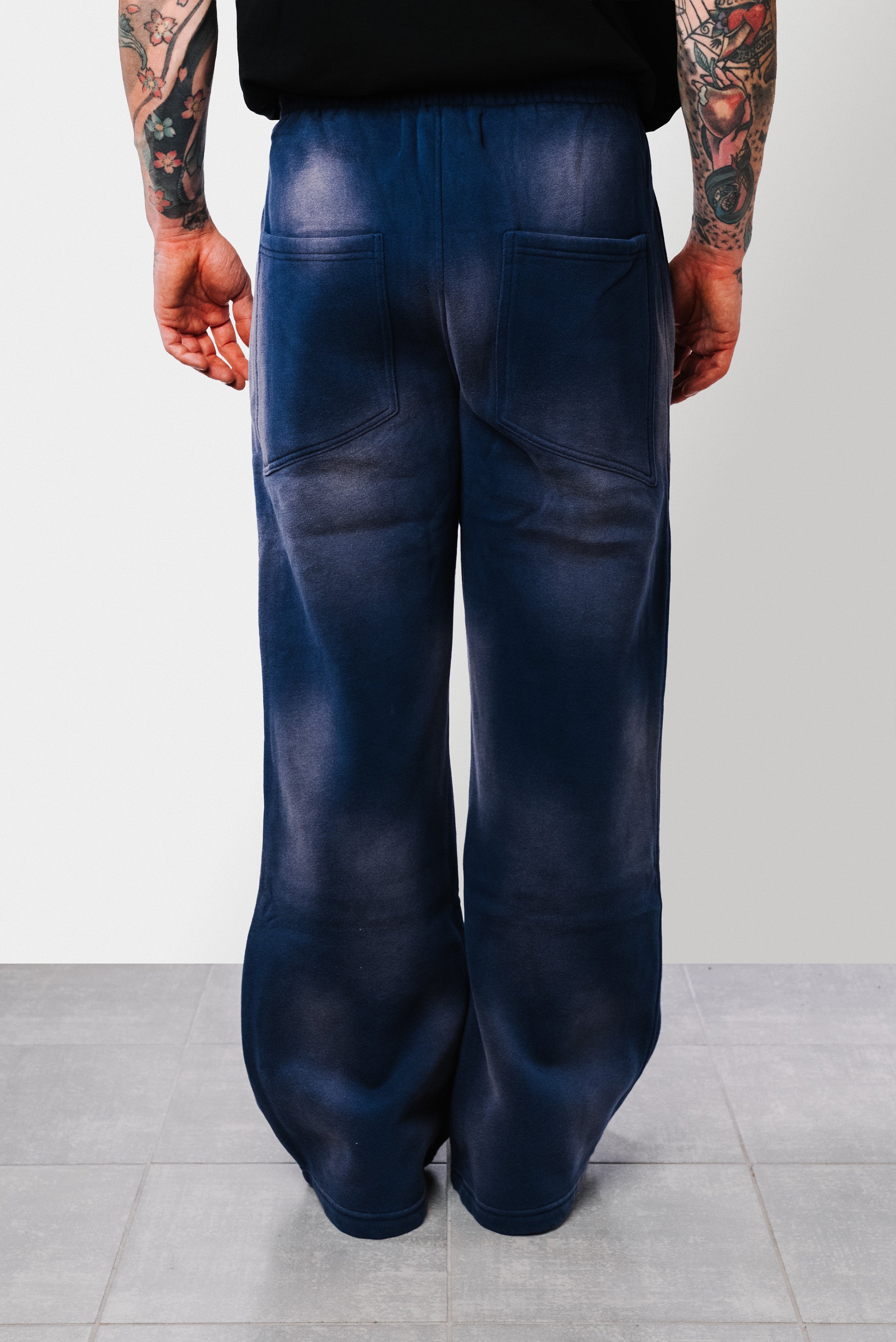 BAGGY SWEATPANTS SLAVED BLUE - Shoebuya Design