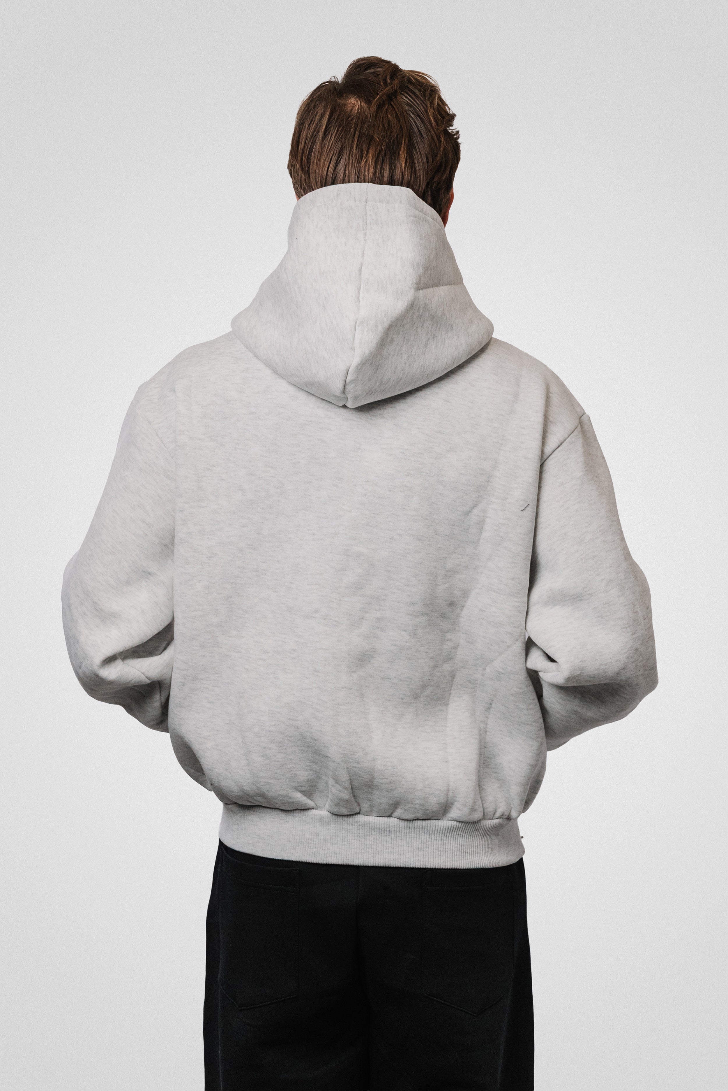 LOGO ZIP HOODIE GREY - Horda Brand