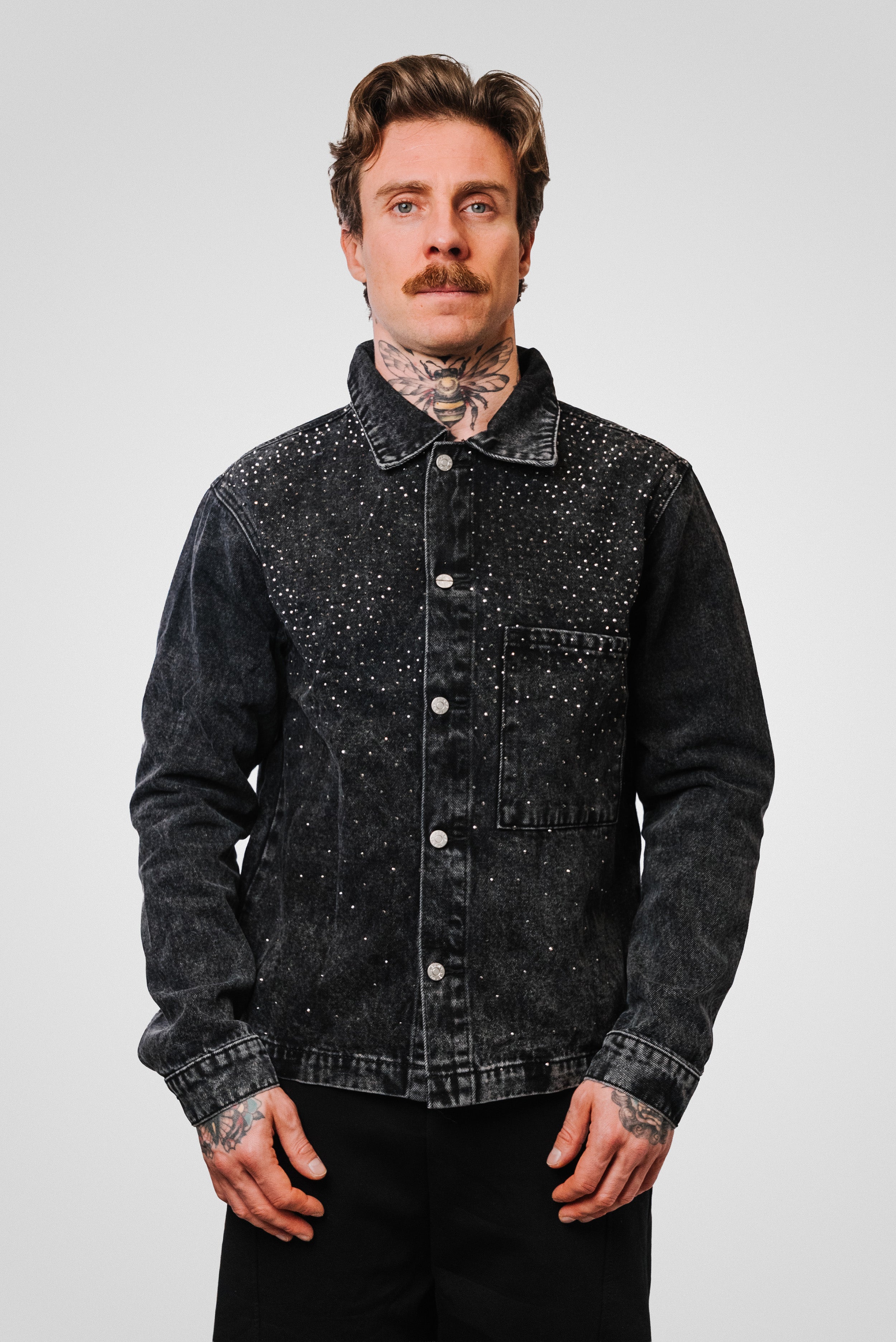 SPARCKLY BLACK DENIM JACKET - Replacement Brand