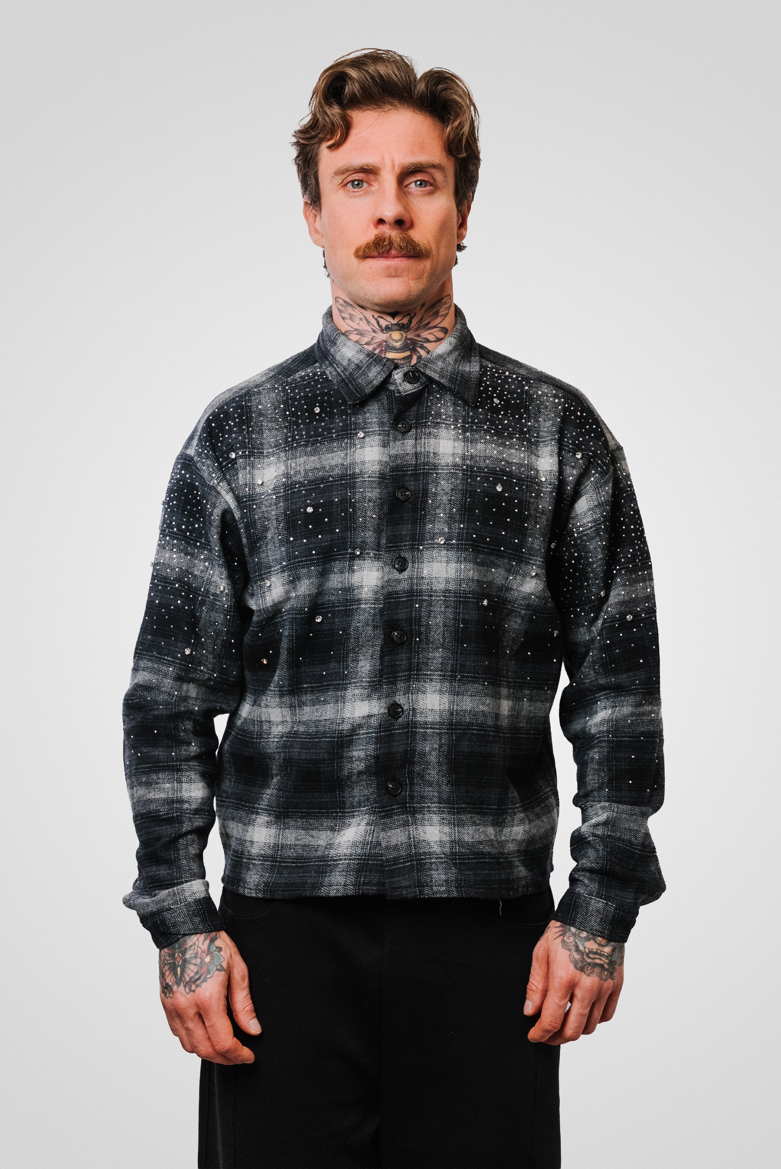 SPARCKLY STRIPED BLACK SHIRT - Shoebuya Design