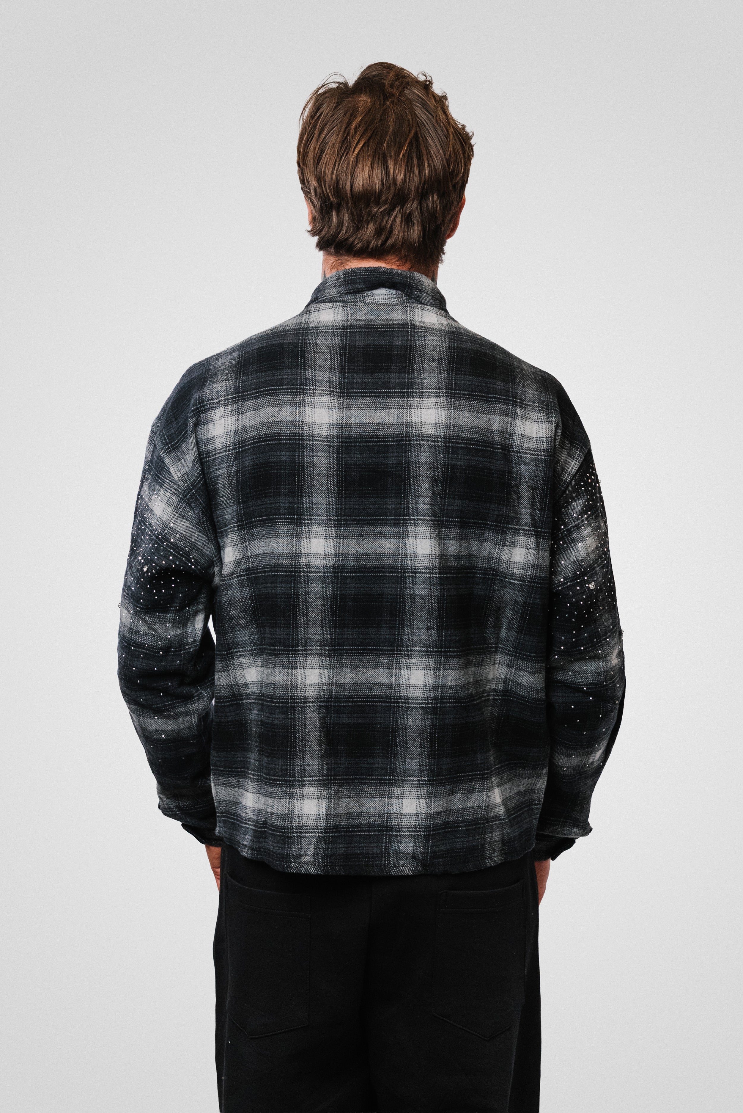 SPARCKLY STRIPED BLACK SHIRT - Shoebuya Design