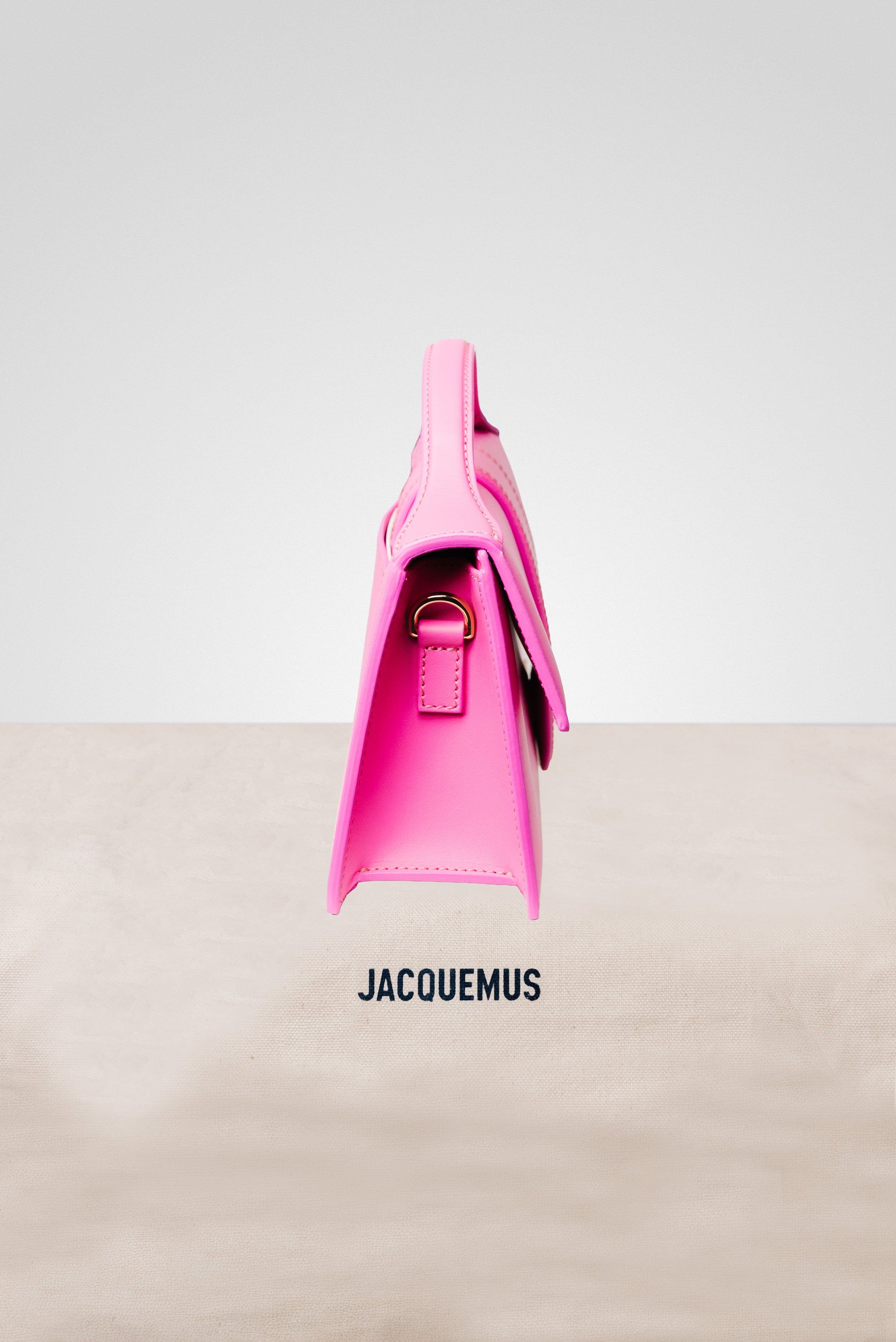 JACQUEMUS LE GRAND BAMBINO CROSSBODY FLAP BAG PINK