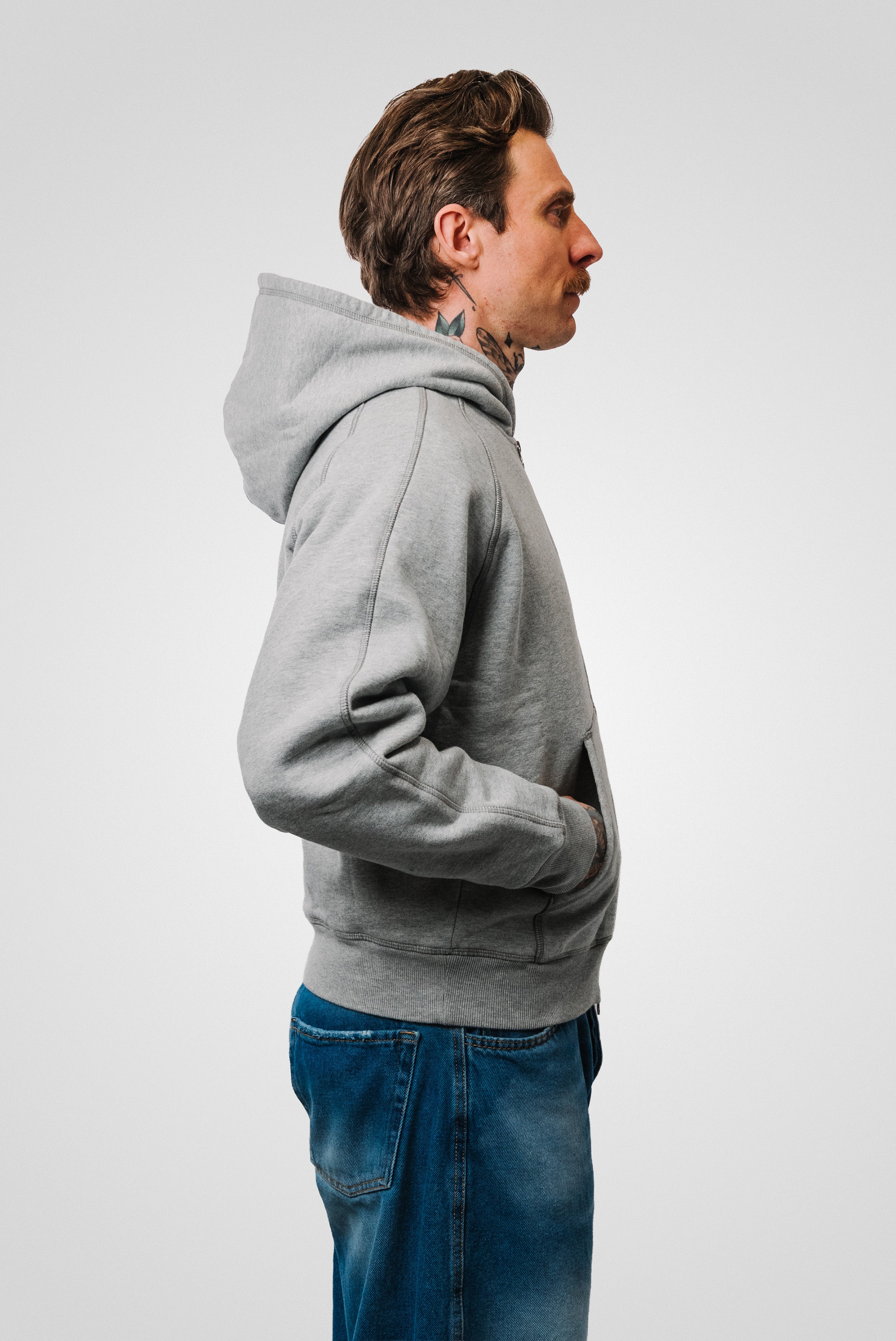 CORTEIZ THERMAL ZIP HOODIE GREY