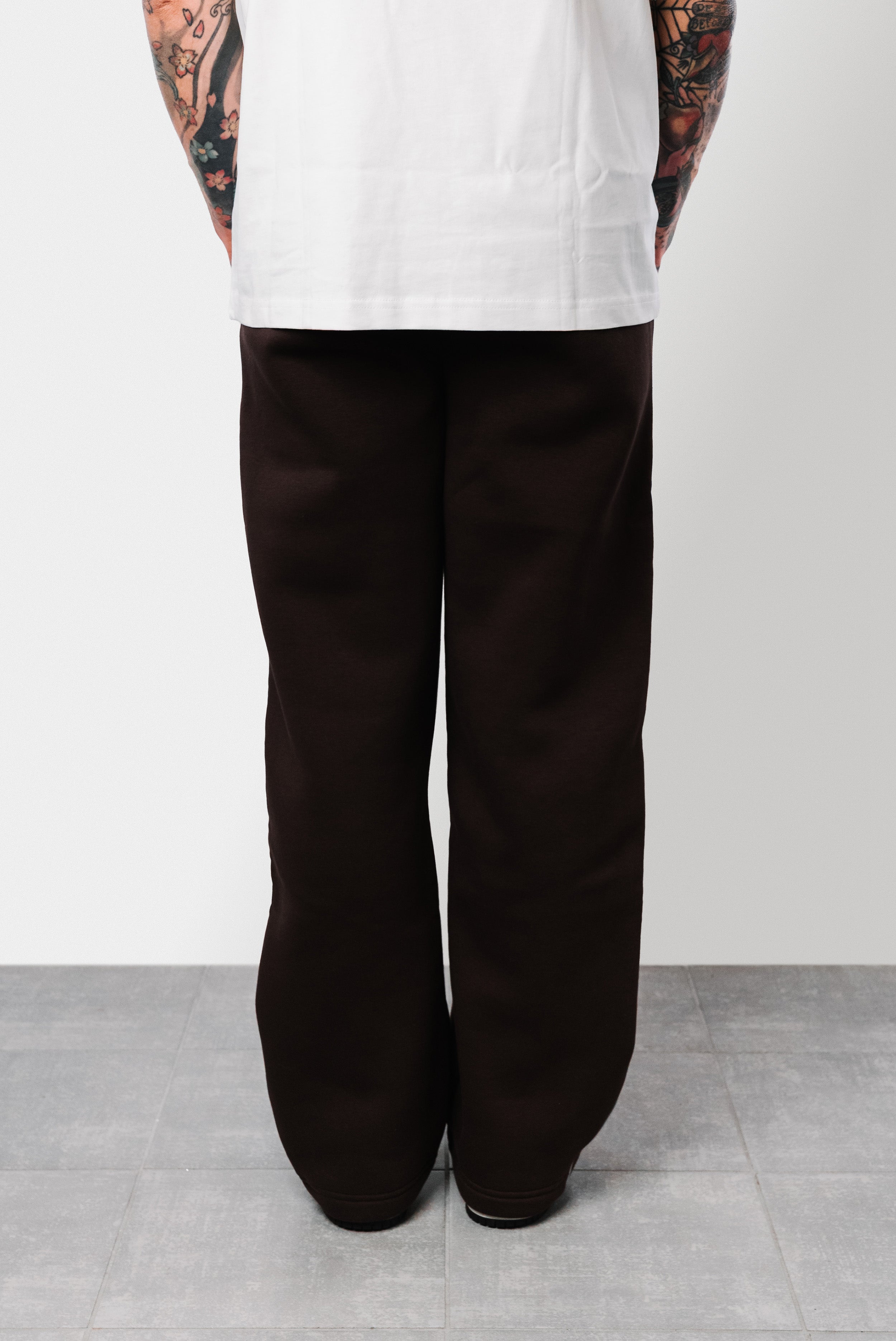 ZIP TRACKPANTS BROWN PANTS - Replacement Brand