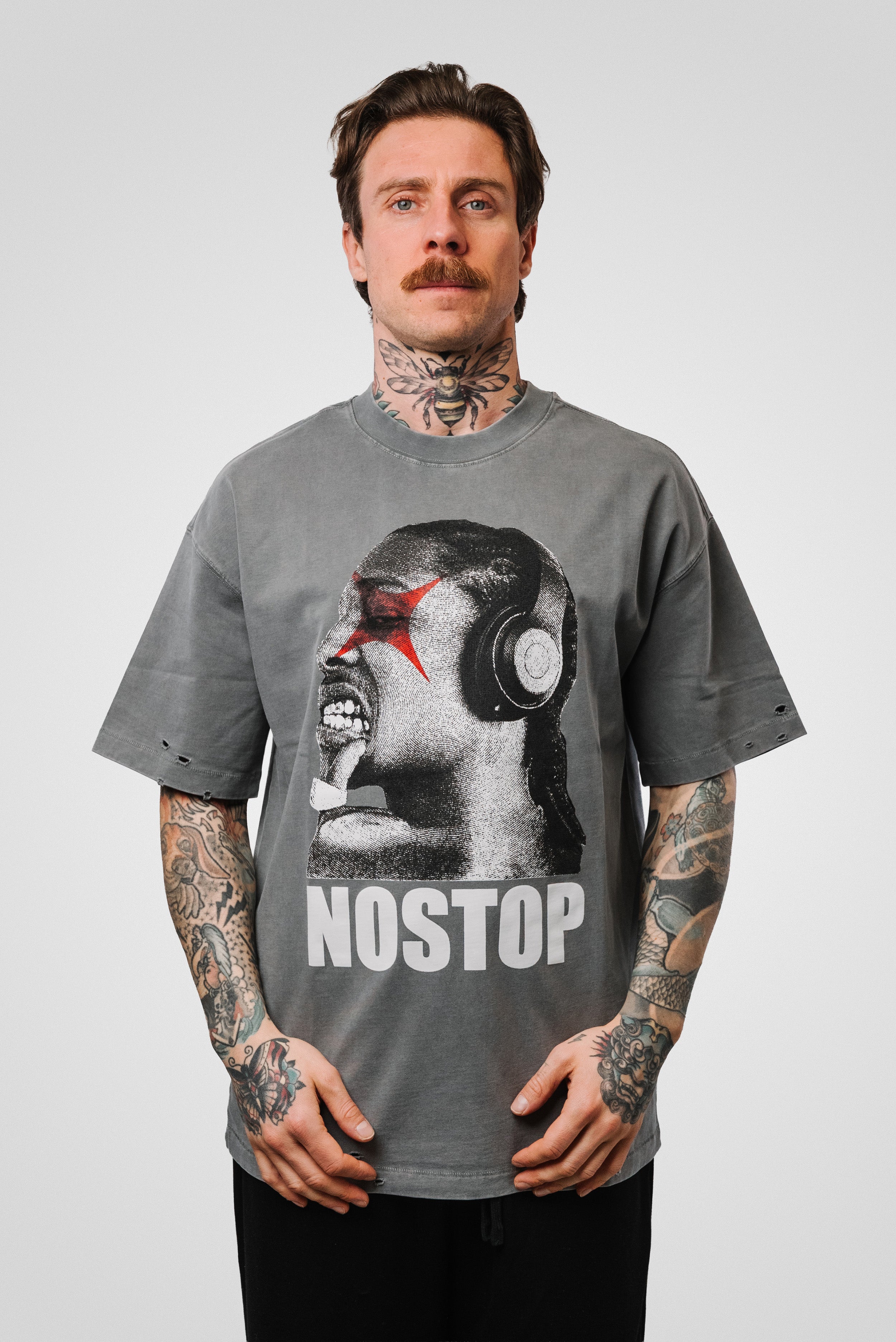 NOSTOP TEE GREY - QYB
