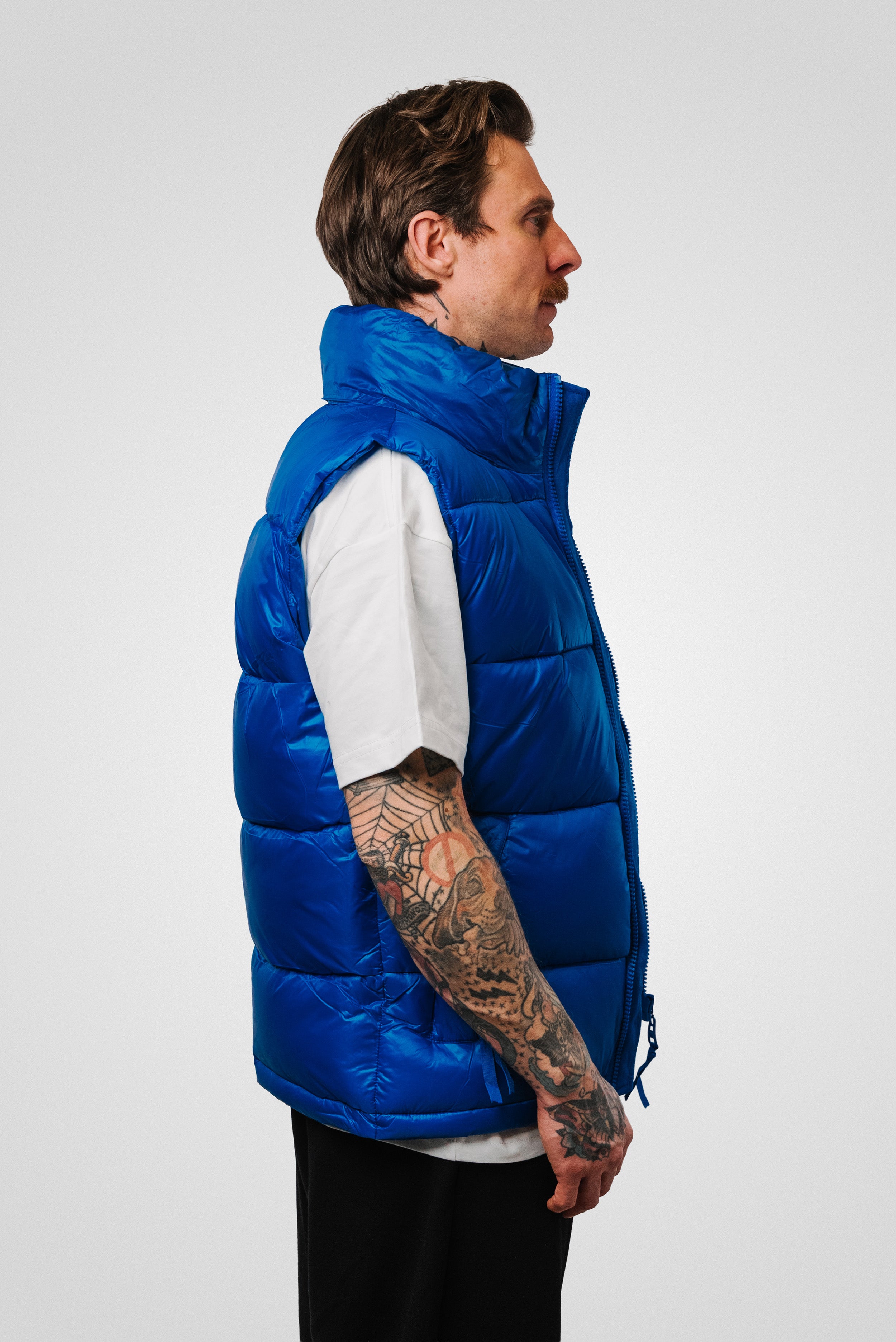 PUFFER GILET JACKET ROYAL BLUE - Replacement Brand