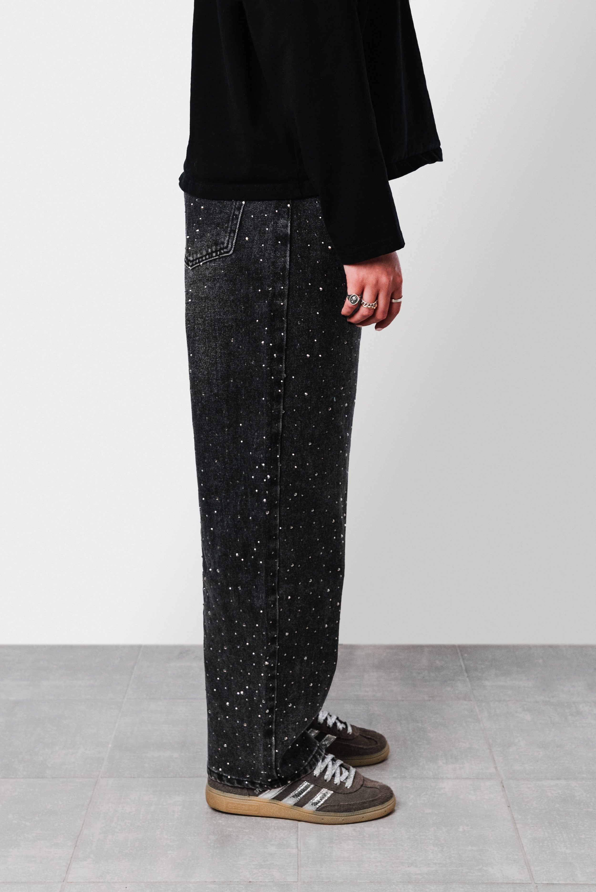 GLITTER SLAVED WOMEN JEANS - Shoebuya Design