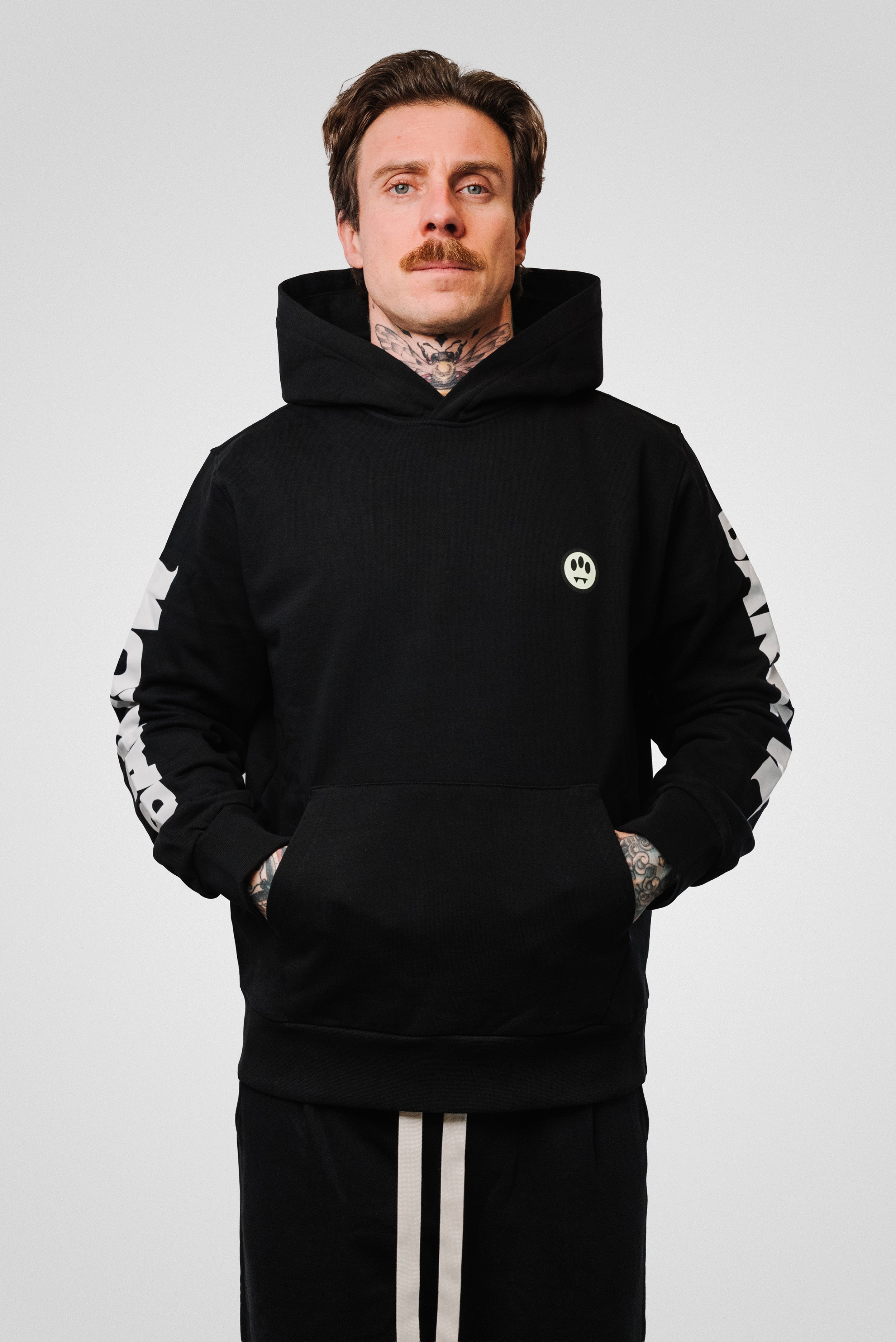 BARROW WRITE HOODIE BLACK UNISEX - Barrow