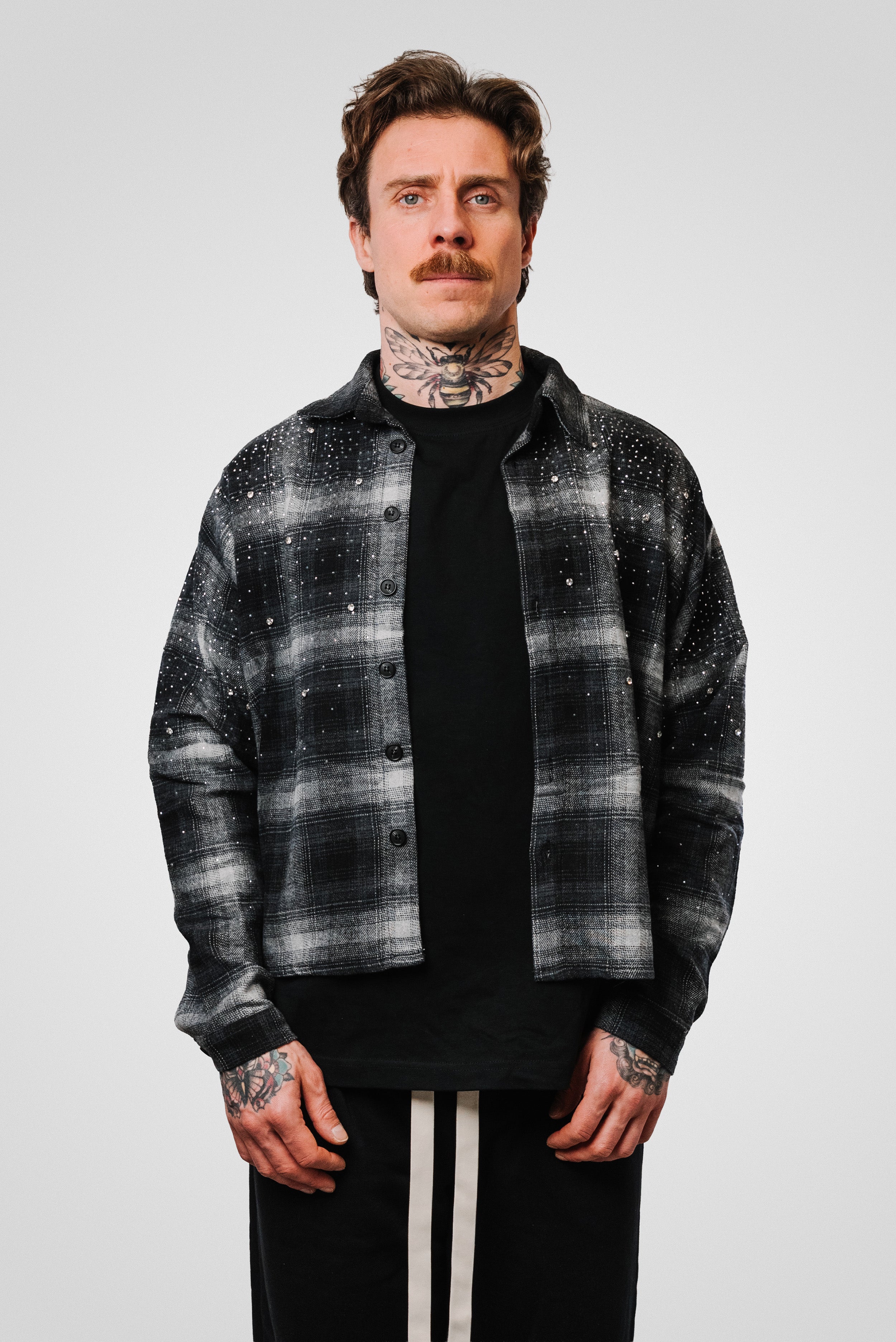 SPARCKLY STRIPED BLACK SHIRT - Shoebuya Design