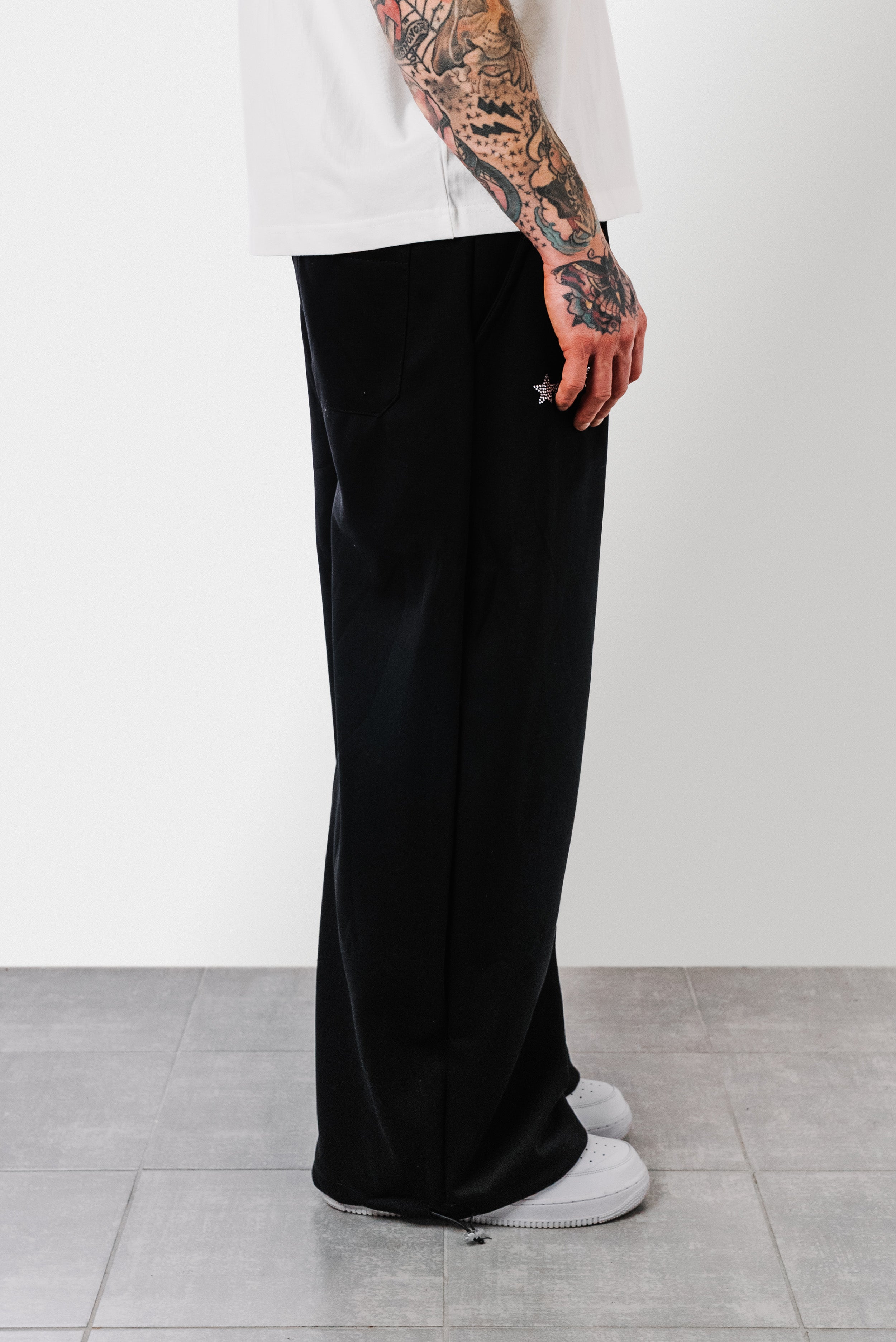 STARGLITTER TRACKPANTS BLACK - Shoebuya Design