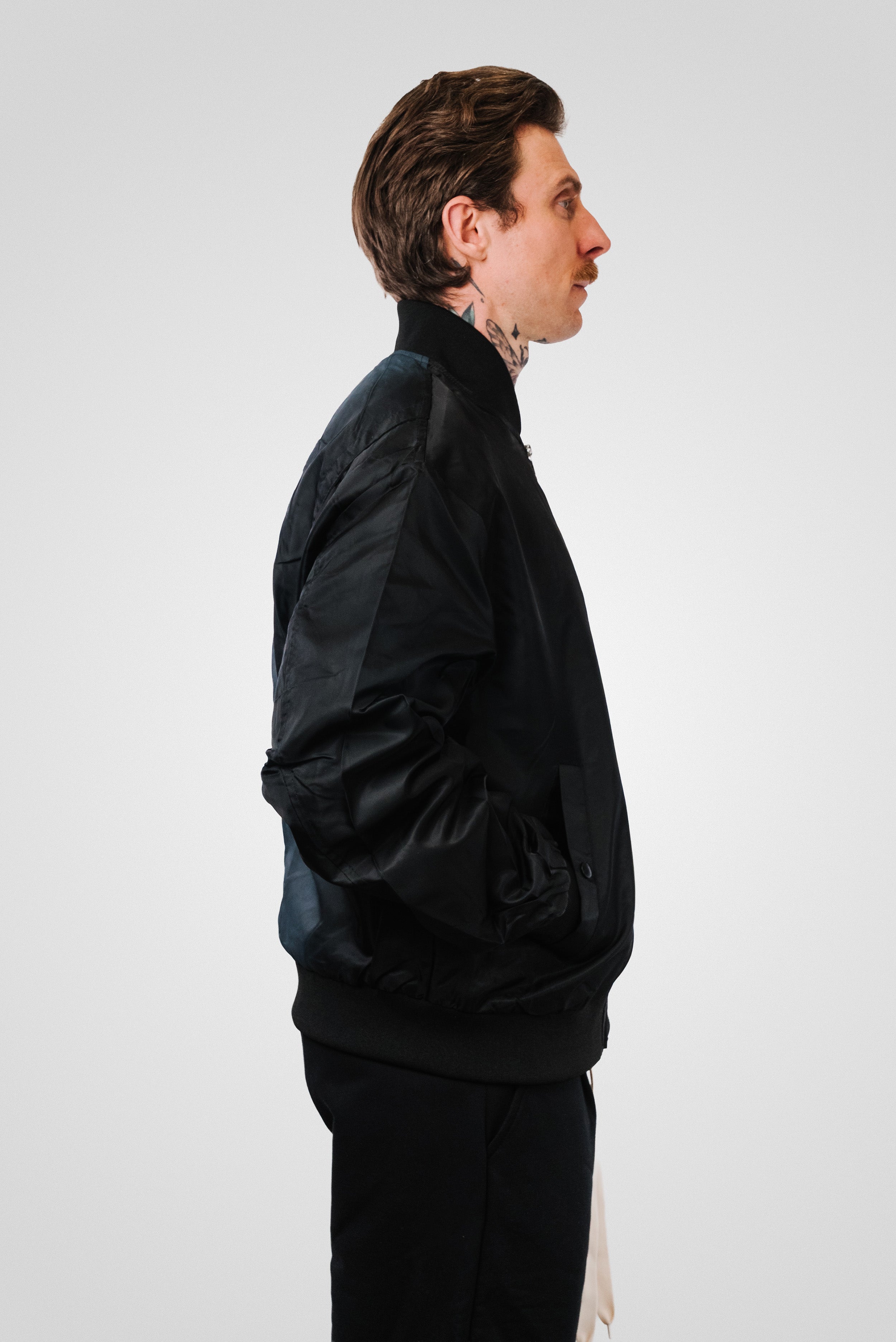 WIN BLACK NYLON JACKET - Shoebuya Design