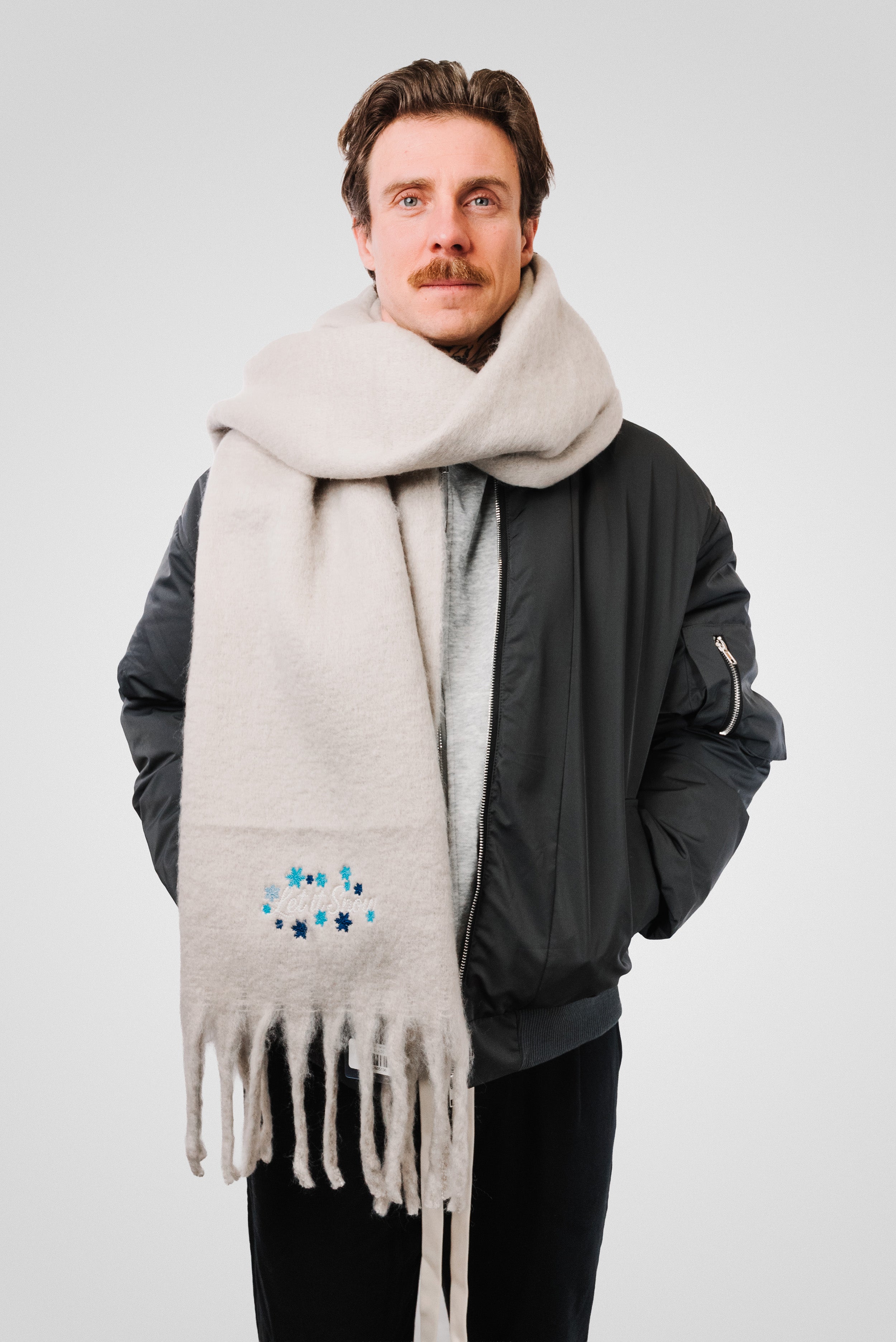 LET IT SNOW SCARF OFF WHITE - ALESSIO GIFFI