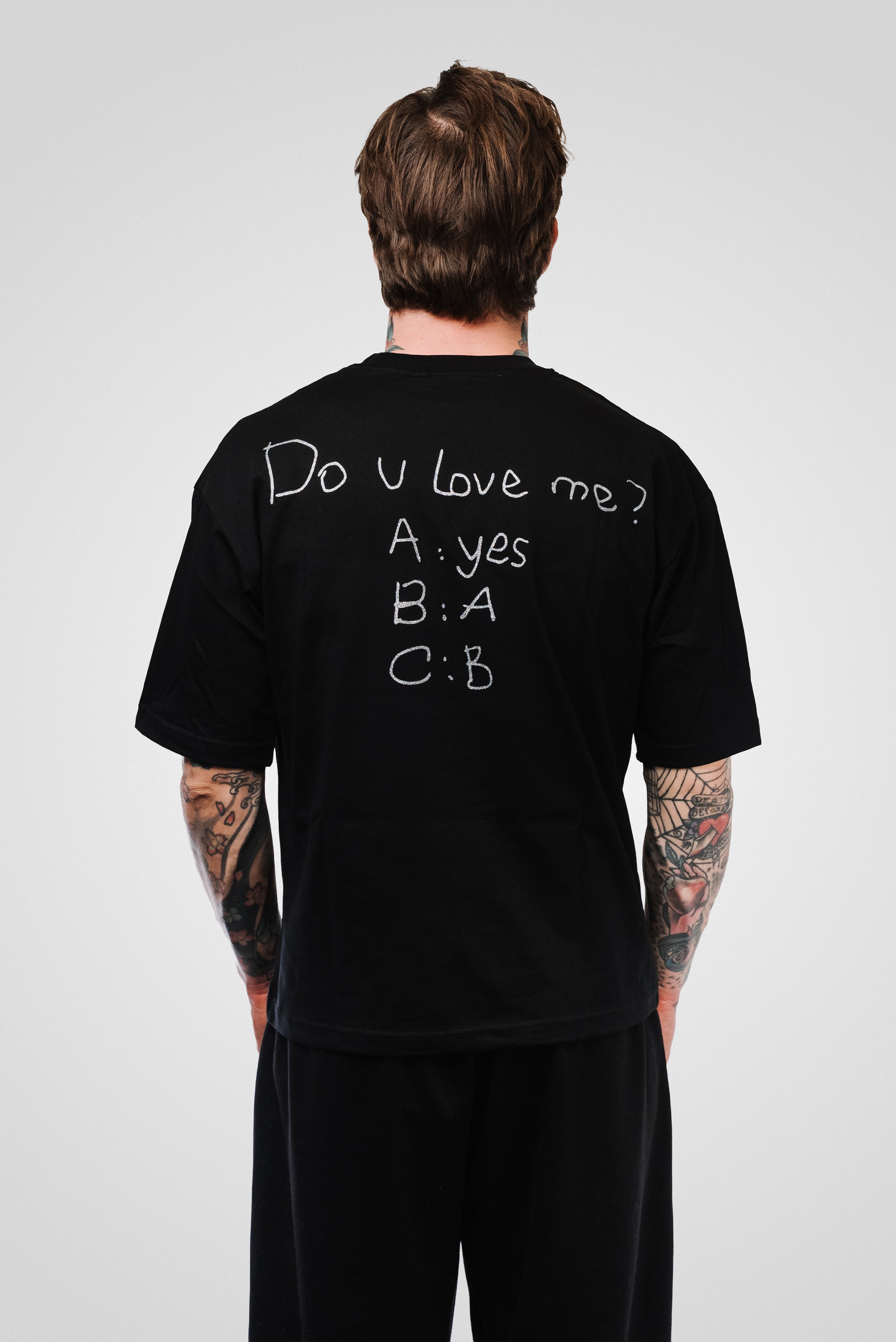 DO YOU LOVE ME? TEE BLACK - Replacement Brand