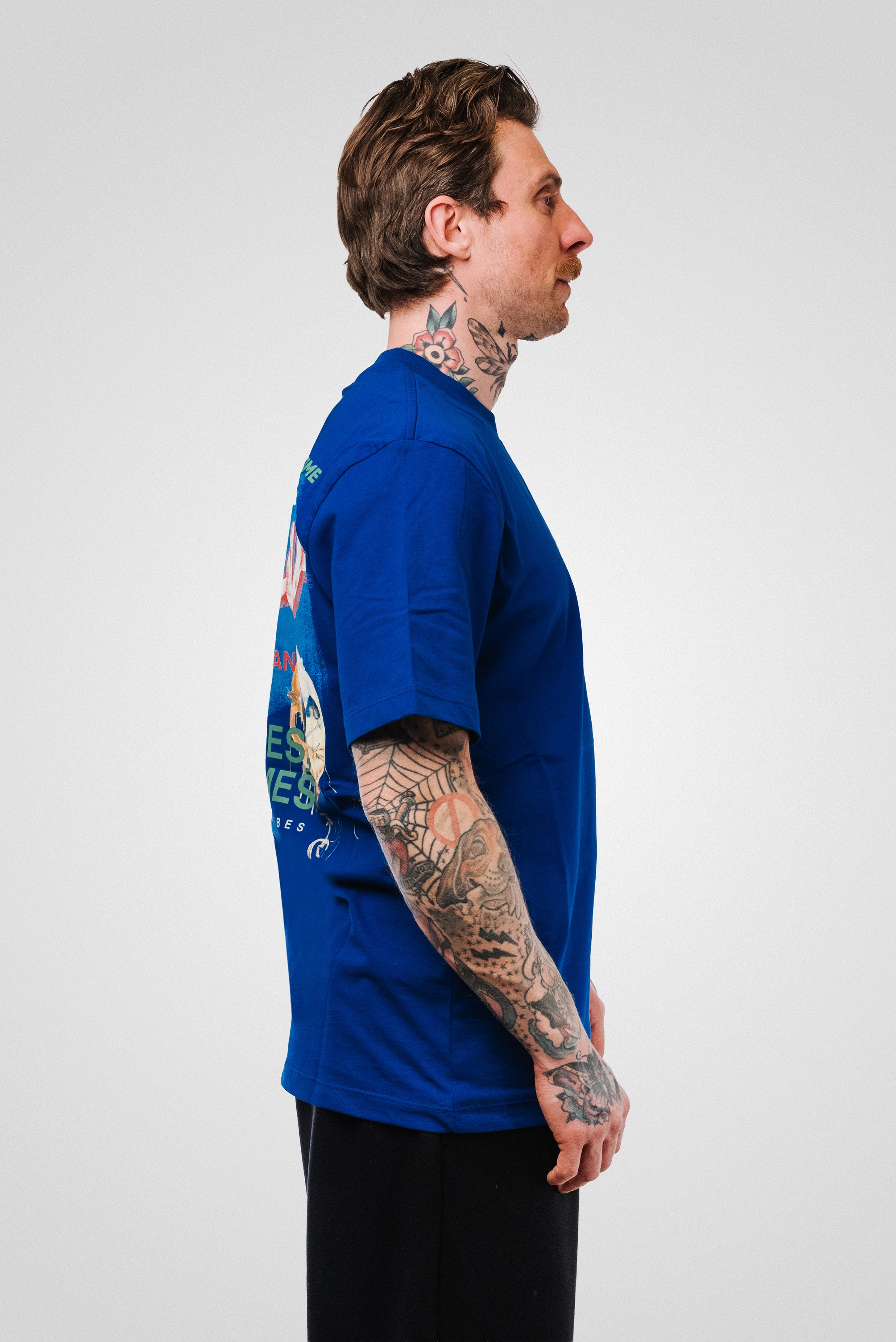 BAD VIBES JERSEY TEE ROYAL BLUE UNISEX - Barrow