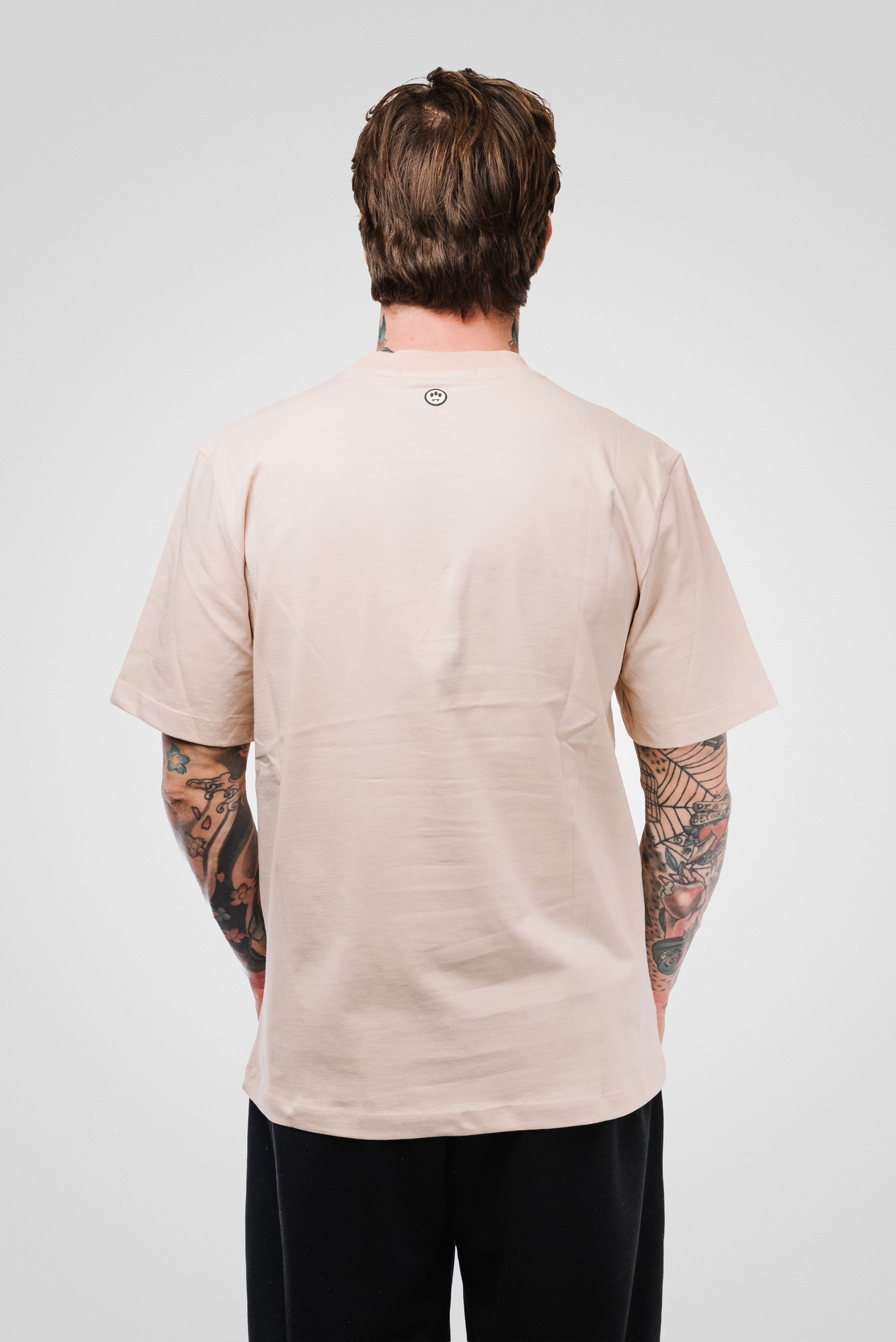 BASIC BARROW LOGO JERSEY TEE SAND UNISEX - Barrow