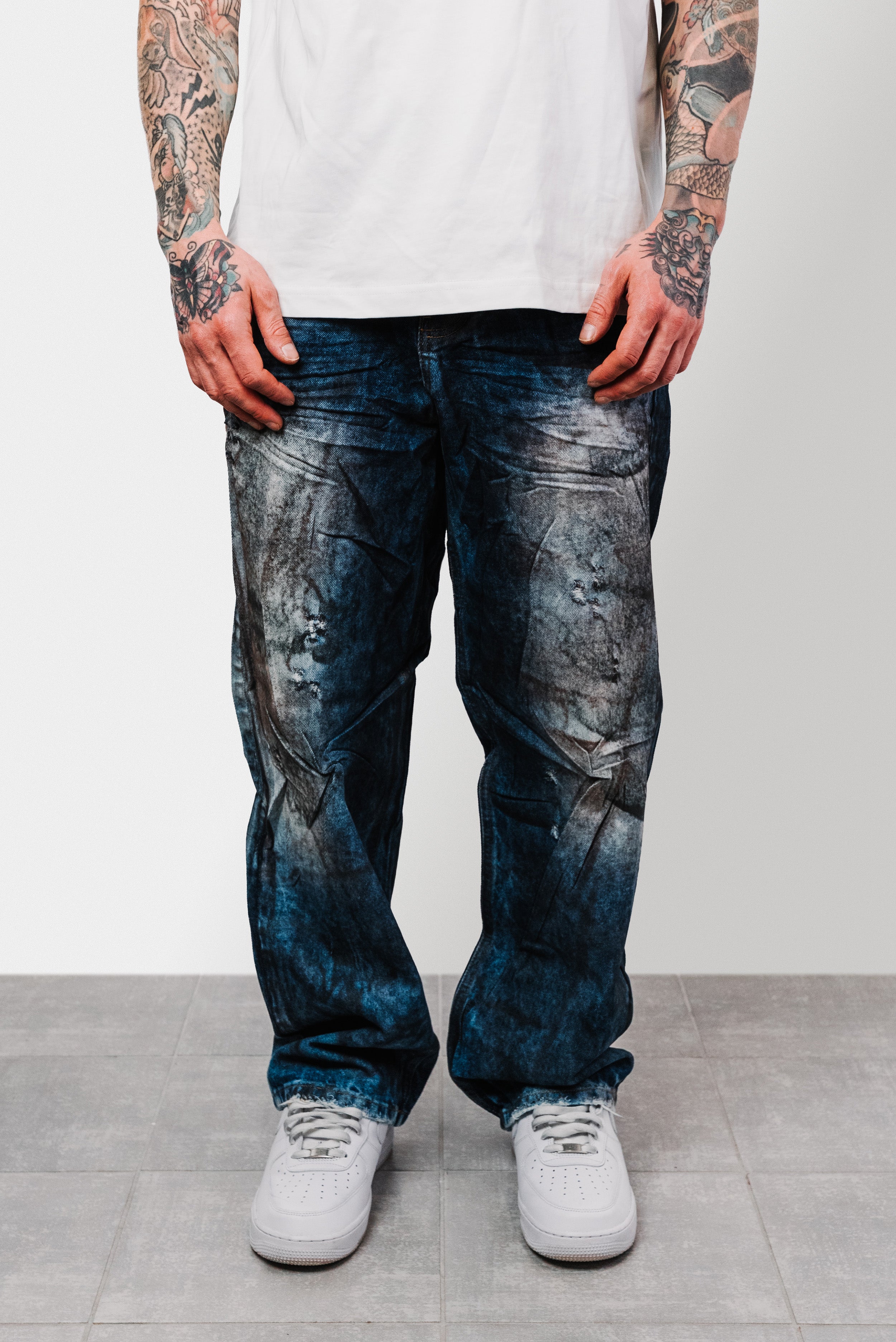 SUPER BAGGY OLD RIVER BLUE JEANS