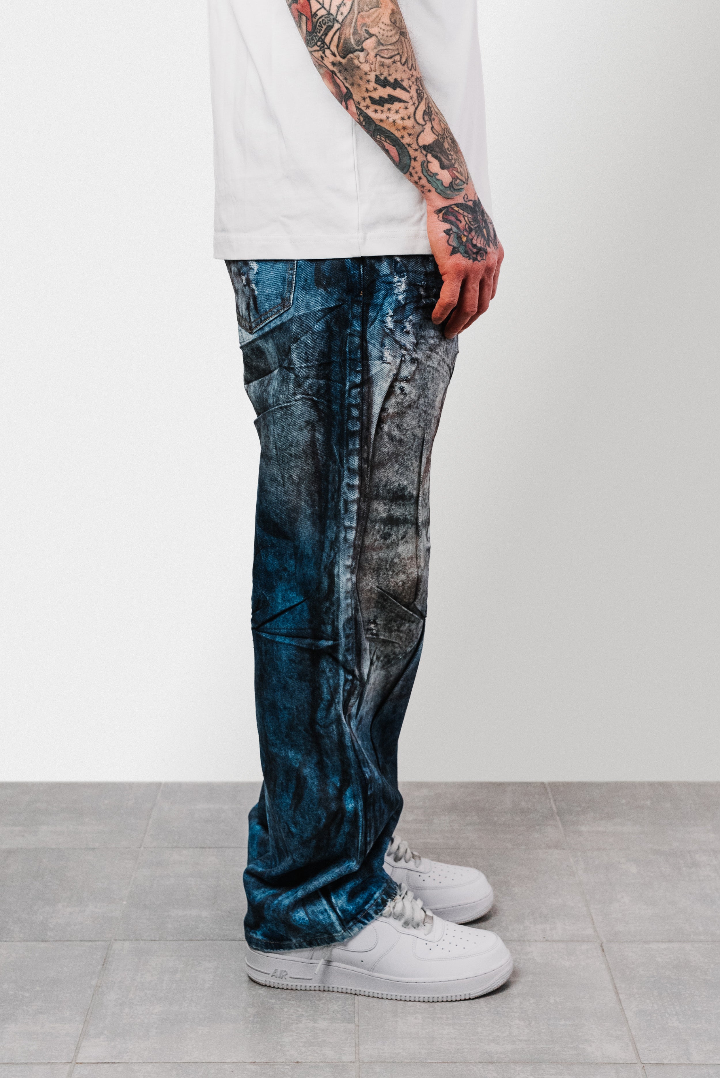 SUPER BAGGY OLD RIVER BLUE JEANS