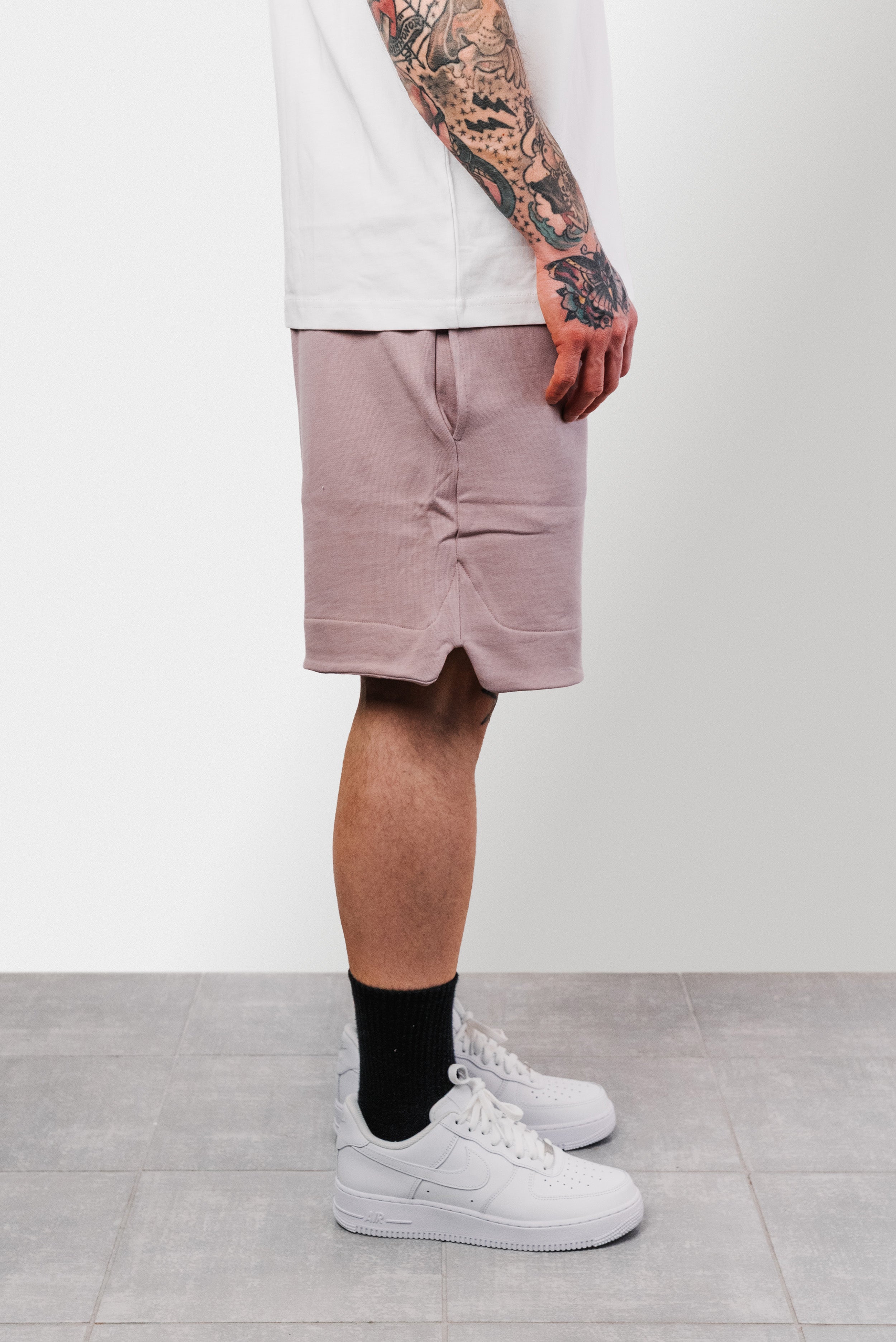 SMOKE PINK SWEATSHORT UNISEX - Barrow