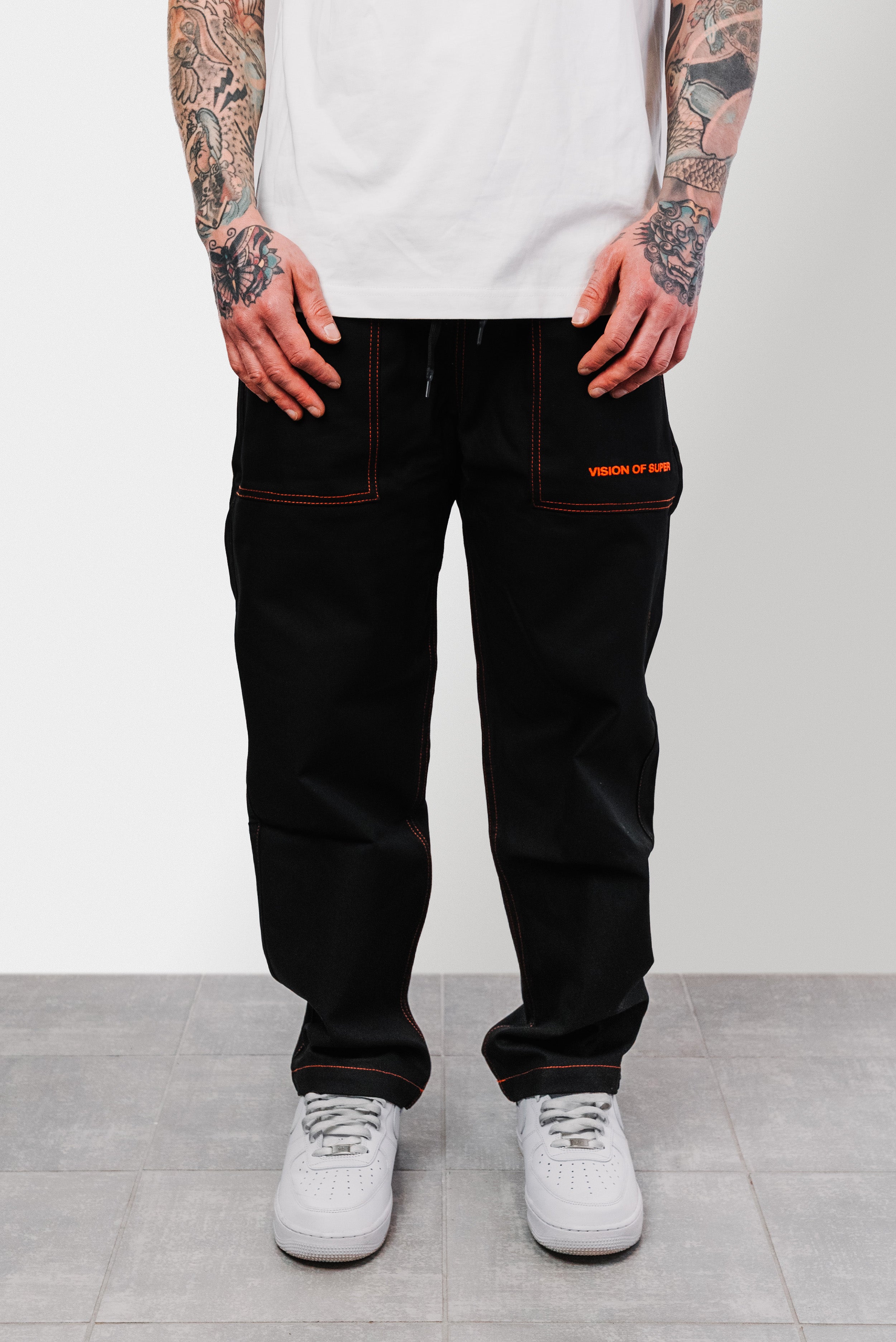 BLACK CHEF TROUSERS PANTS - Vision Of Super