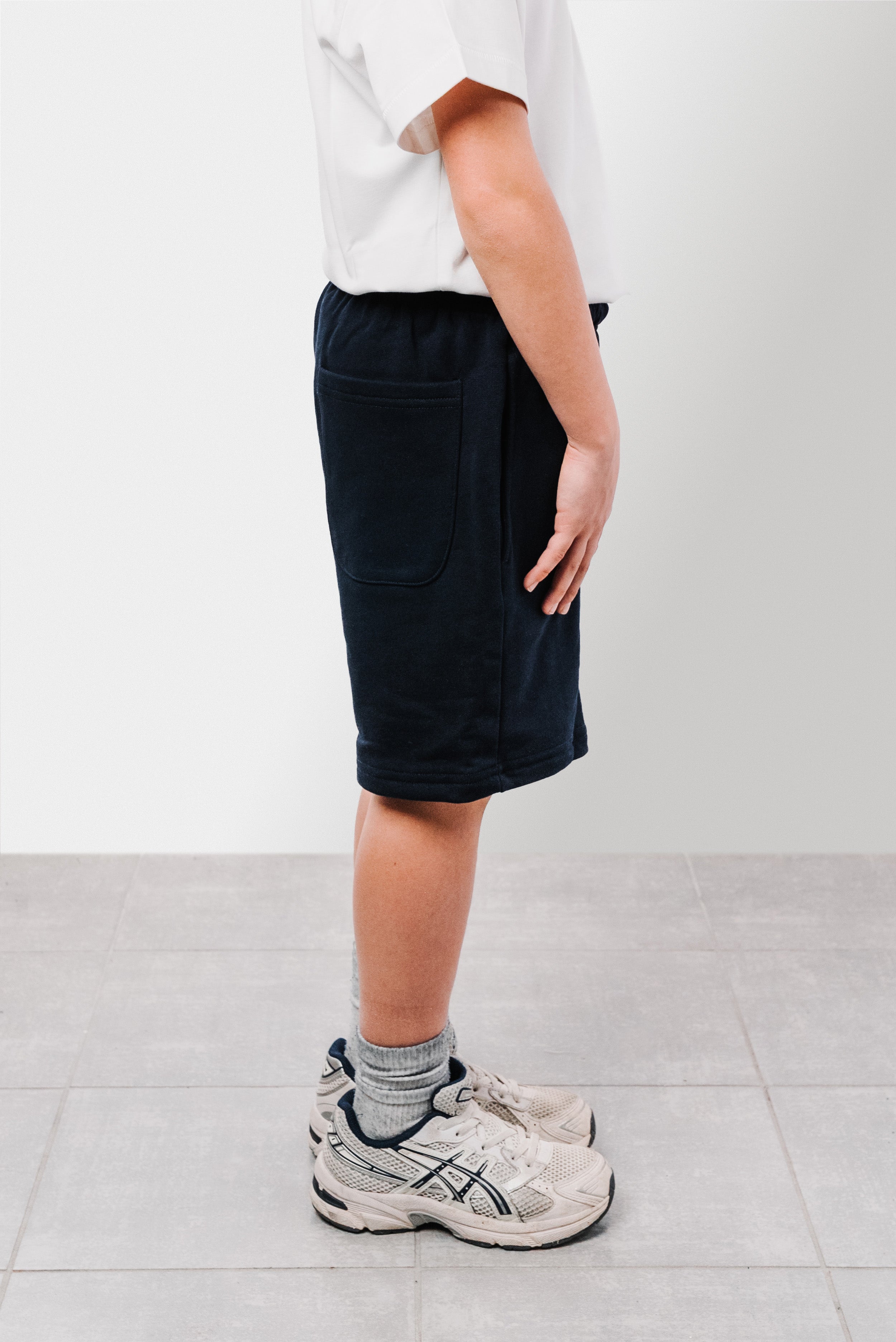 SHORTS BLUE LOGO WHITE BABY - Nabu Brand